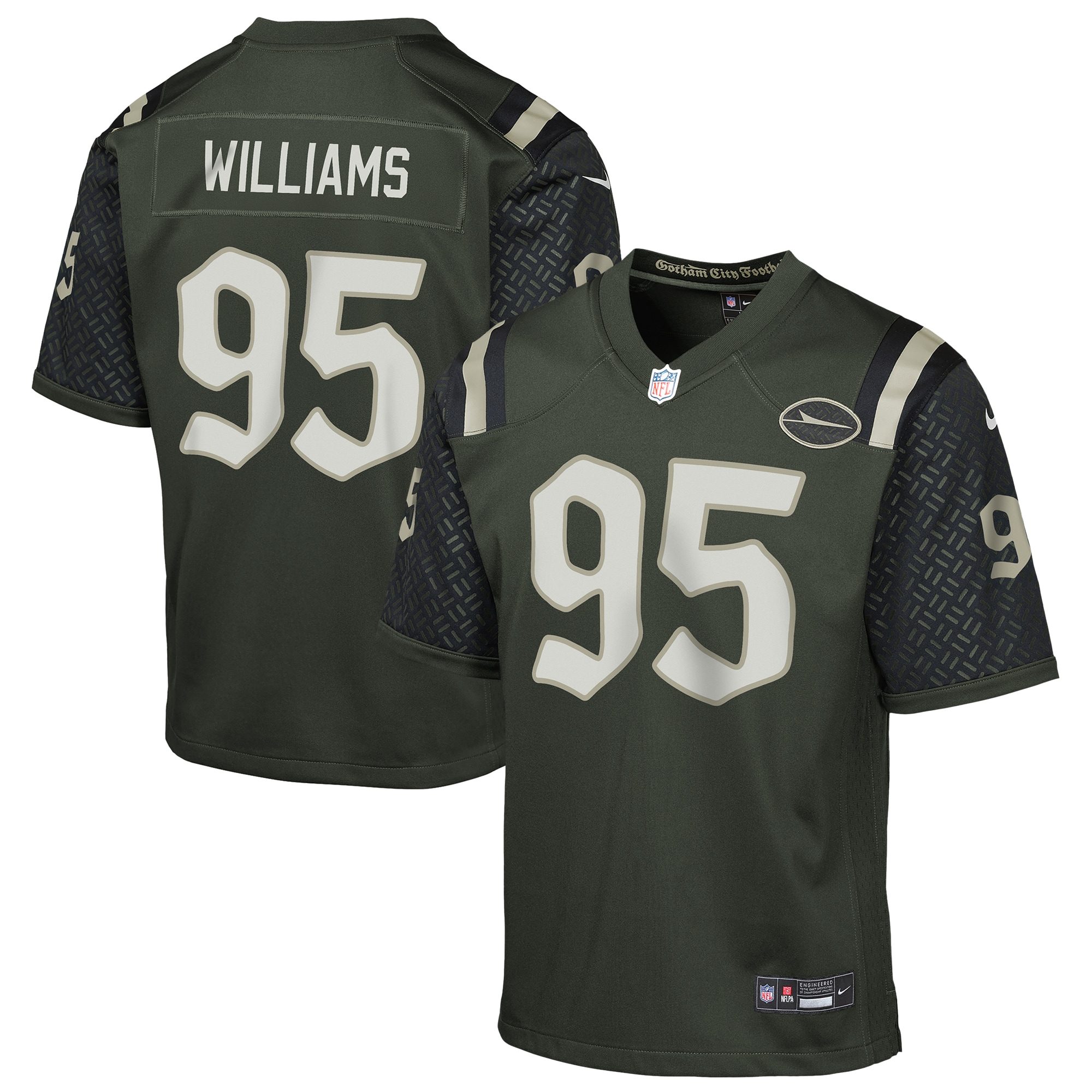 Quinnen Williams New York Jets Youth 2025 Rivalries Collection Game Jersey - Gotham Green