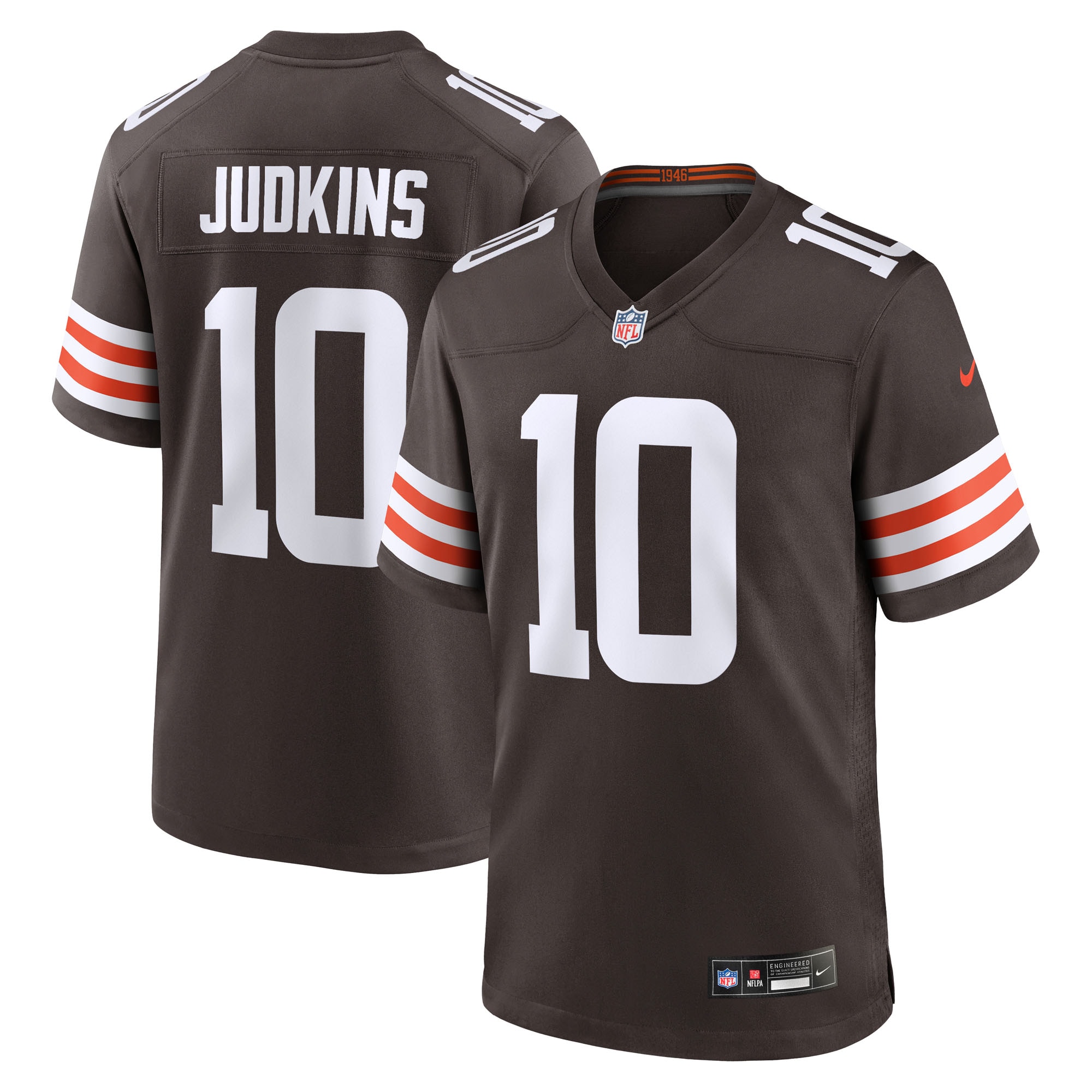 Quinshon Judkins Cleveland Browns 2025 Draft Game Jersey - Brown