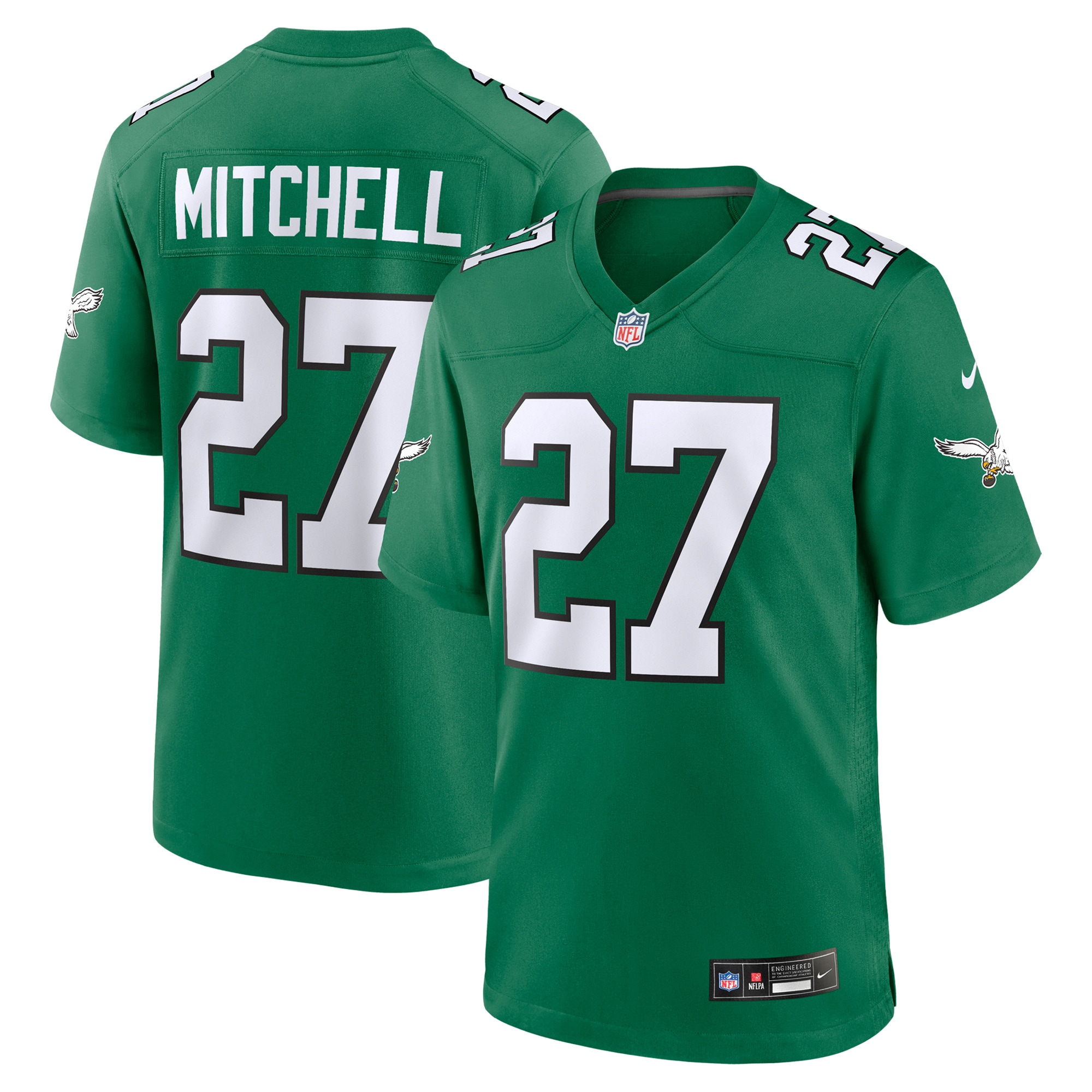Quinyon Mitchell Philadelphia Eagles Alternate Game Jersey - Kelly Green