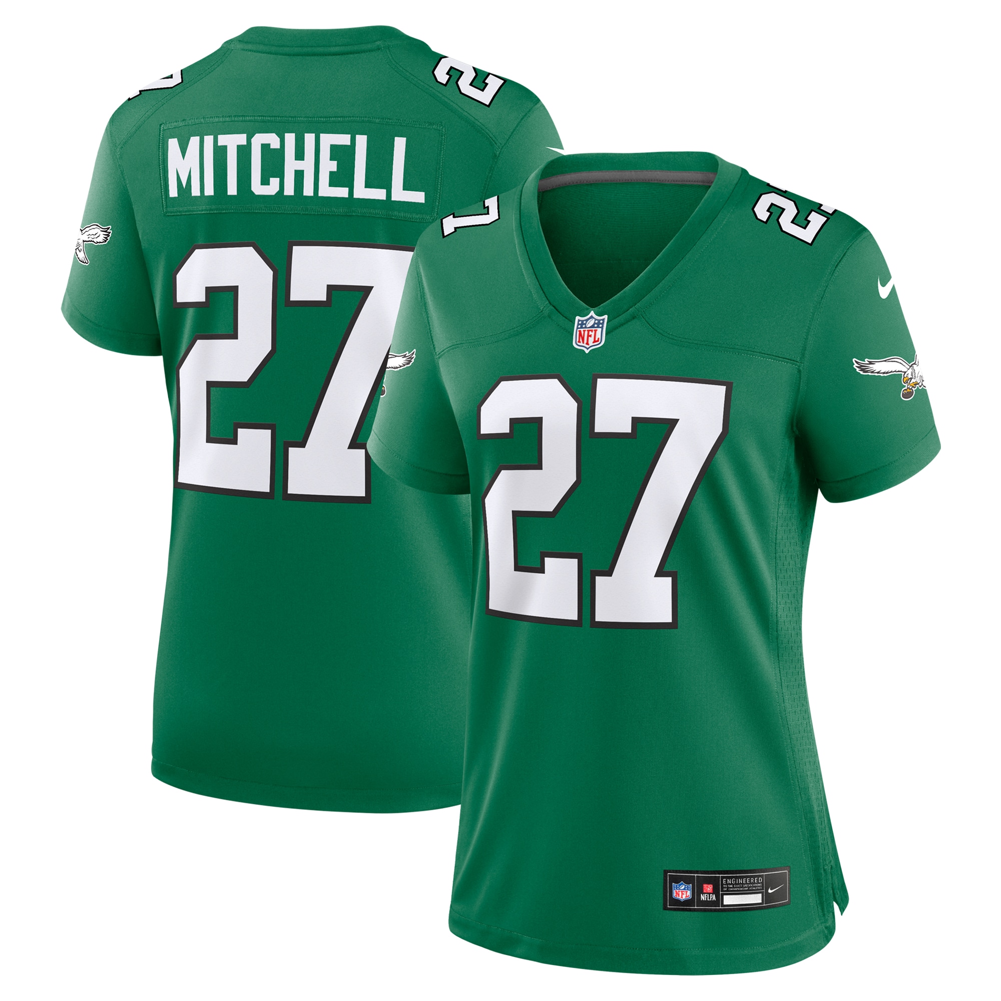 Quinyon Mitchell Philadelphia Eagles Women's Alternate Game Jersey - Kelly Green