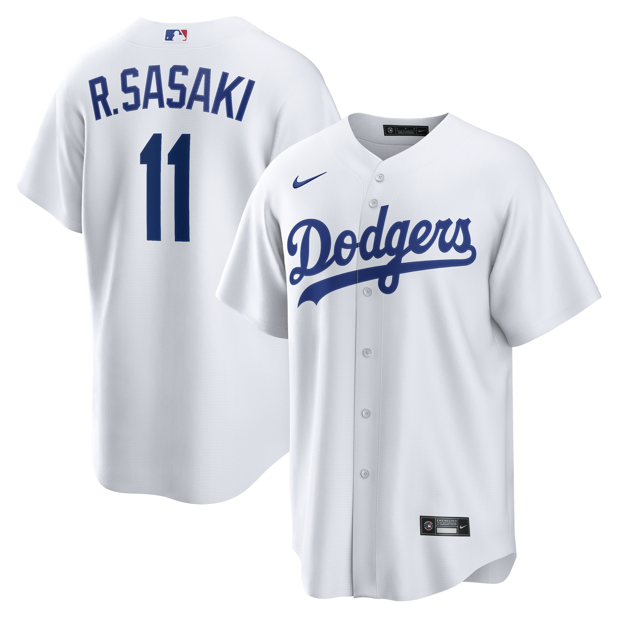 Rōki Sasaki Los Angeles Dodgers Jersey - White