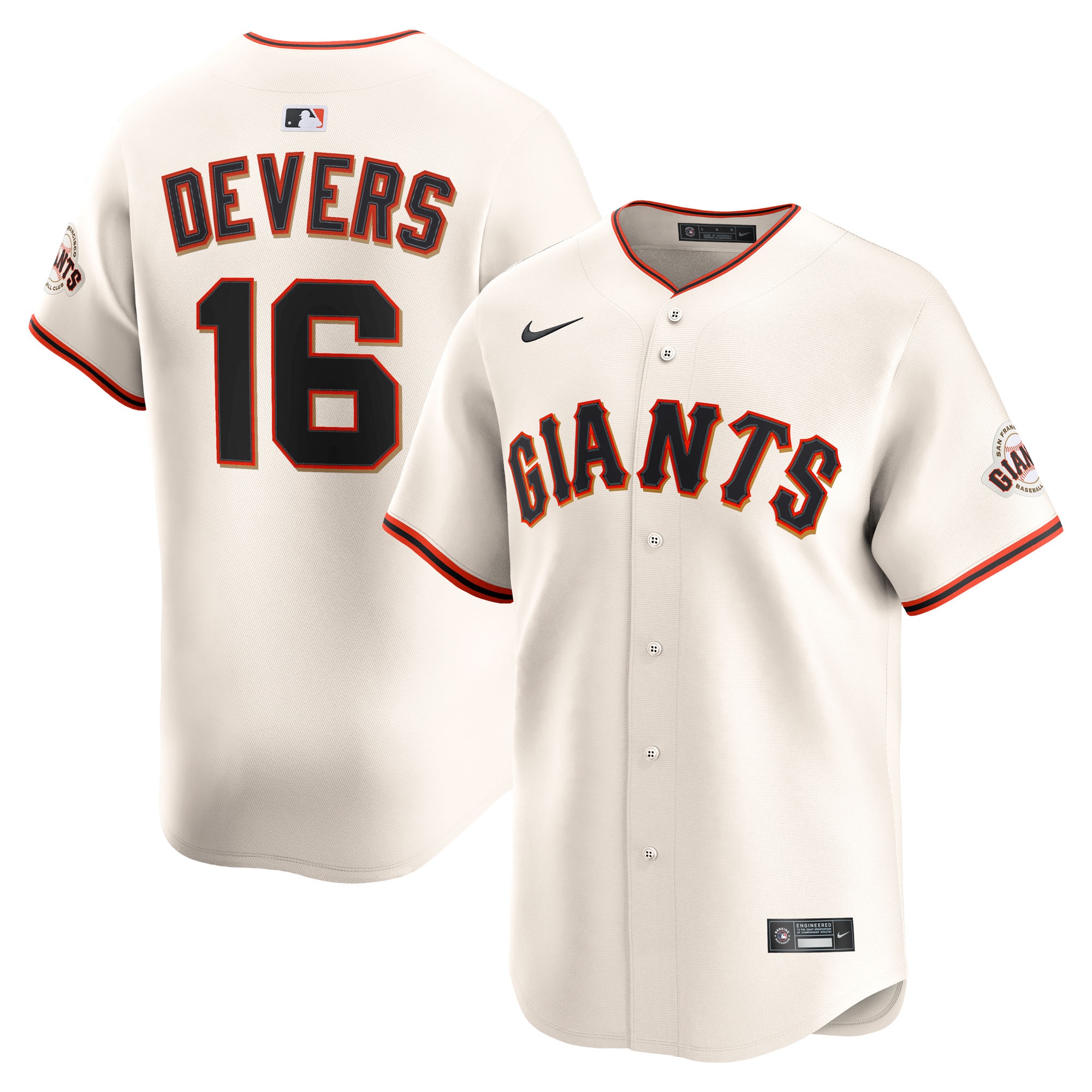 Rafael Devers San Francisco Giants Home Limited Player Jersey - Cream