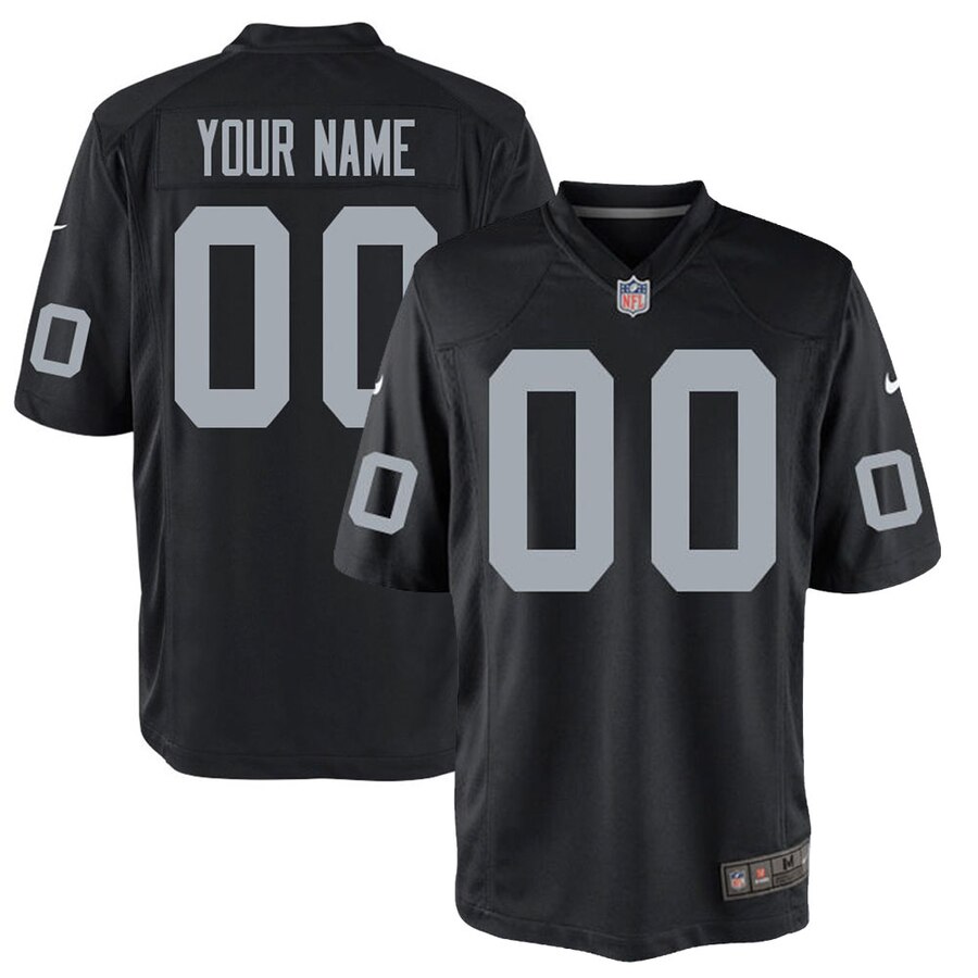 Raiders Black Silver Custom Jersey - Nike - Personalize NFL Style