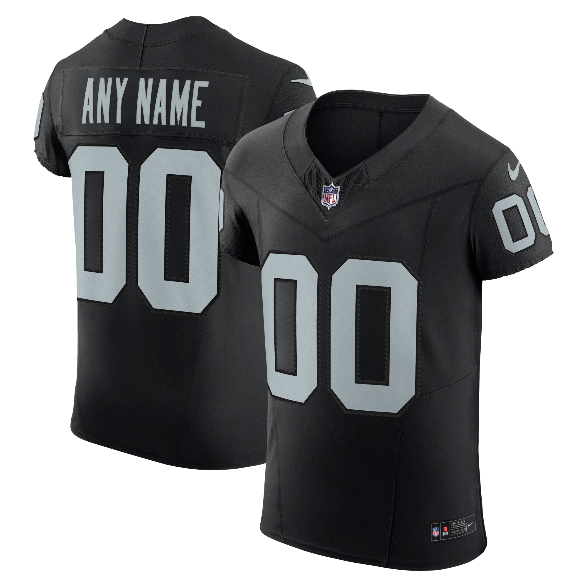 Raiders Black Silver Jersey - Nike Raiders Black Custom Jersey