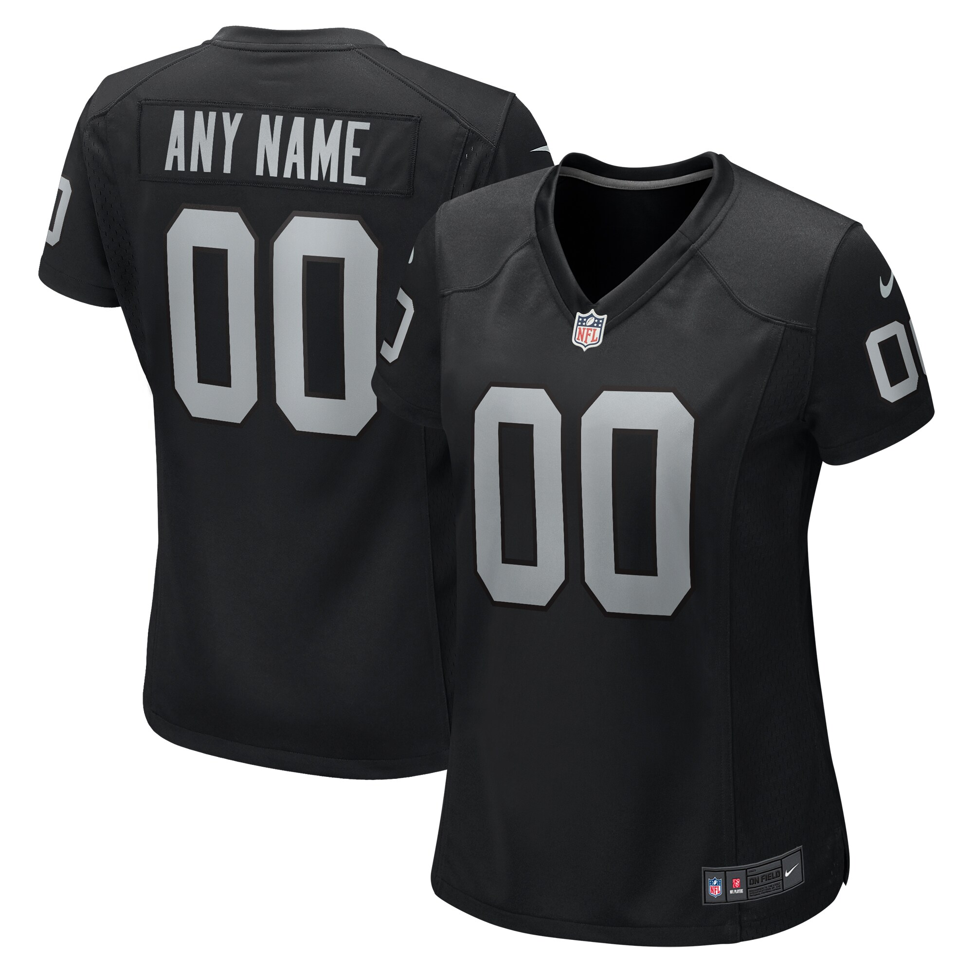 Raiders Black Women’s Jersey - Nike Raiders Black Women’s Custom