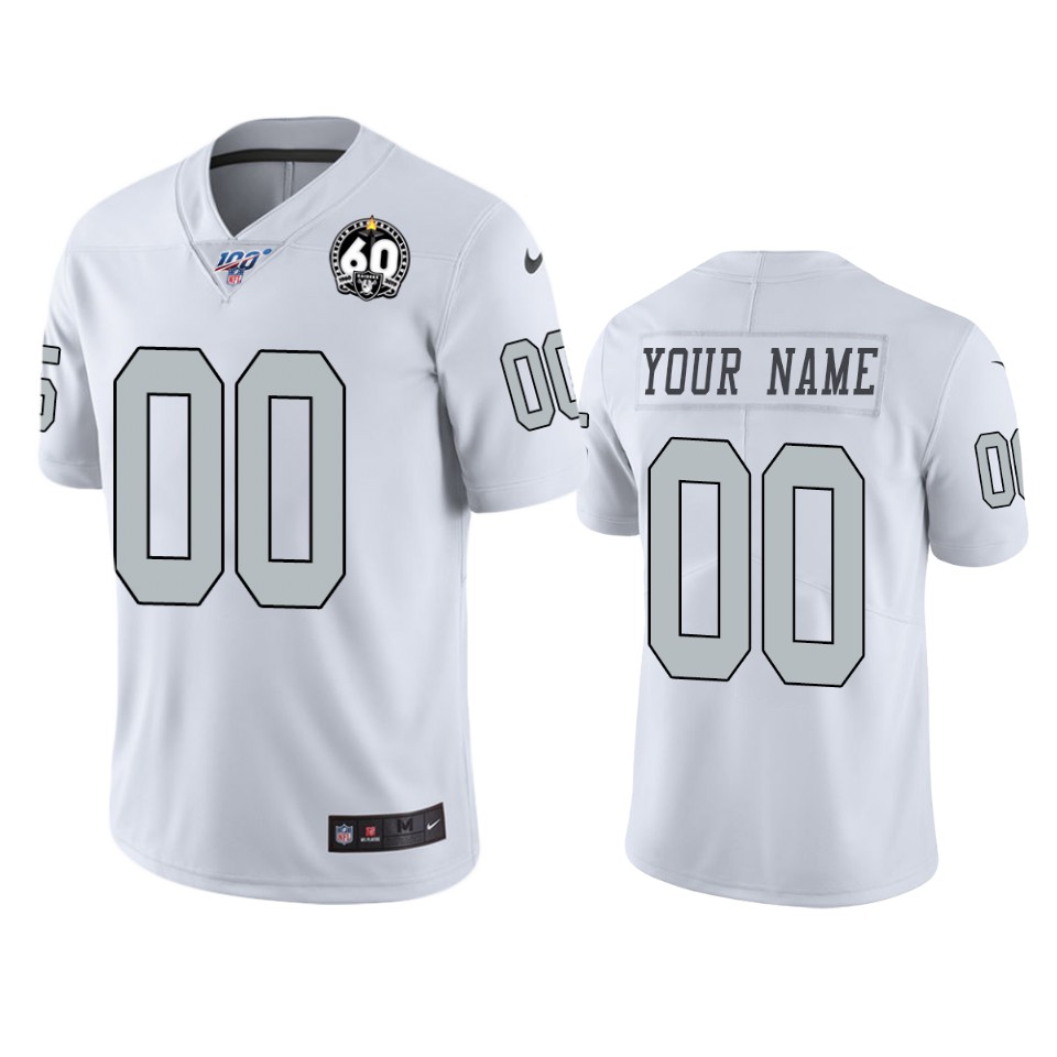 Raiders White 60th Anniversary Jersey - Nike Raiders White 60th
