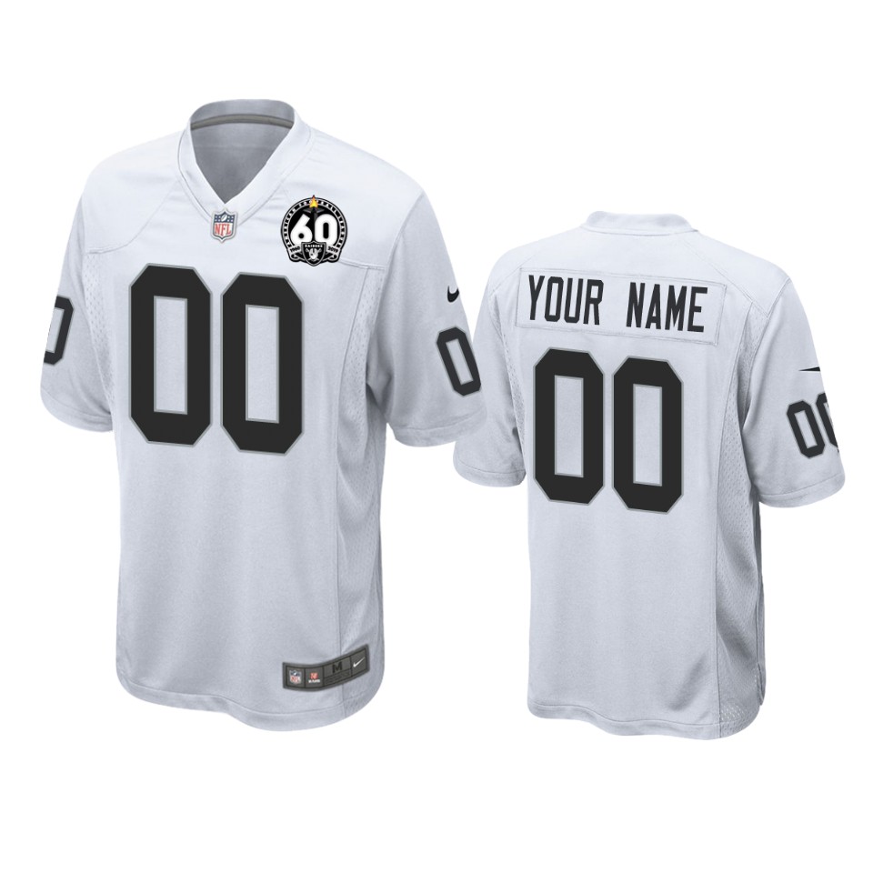 Raiders White 60th Anniversary Jersey - Nike Raiders White 60th 3