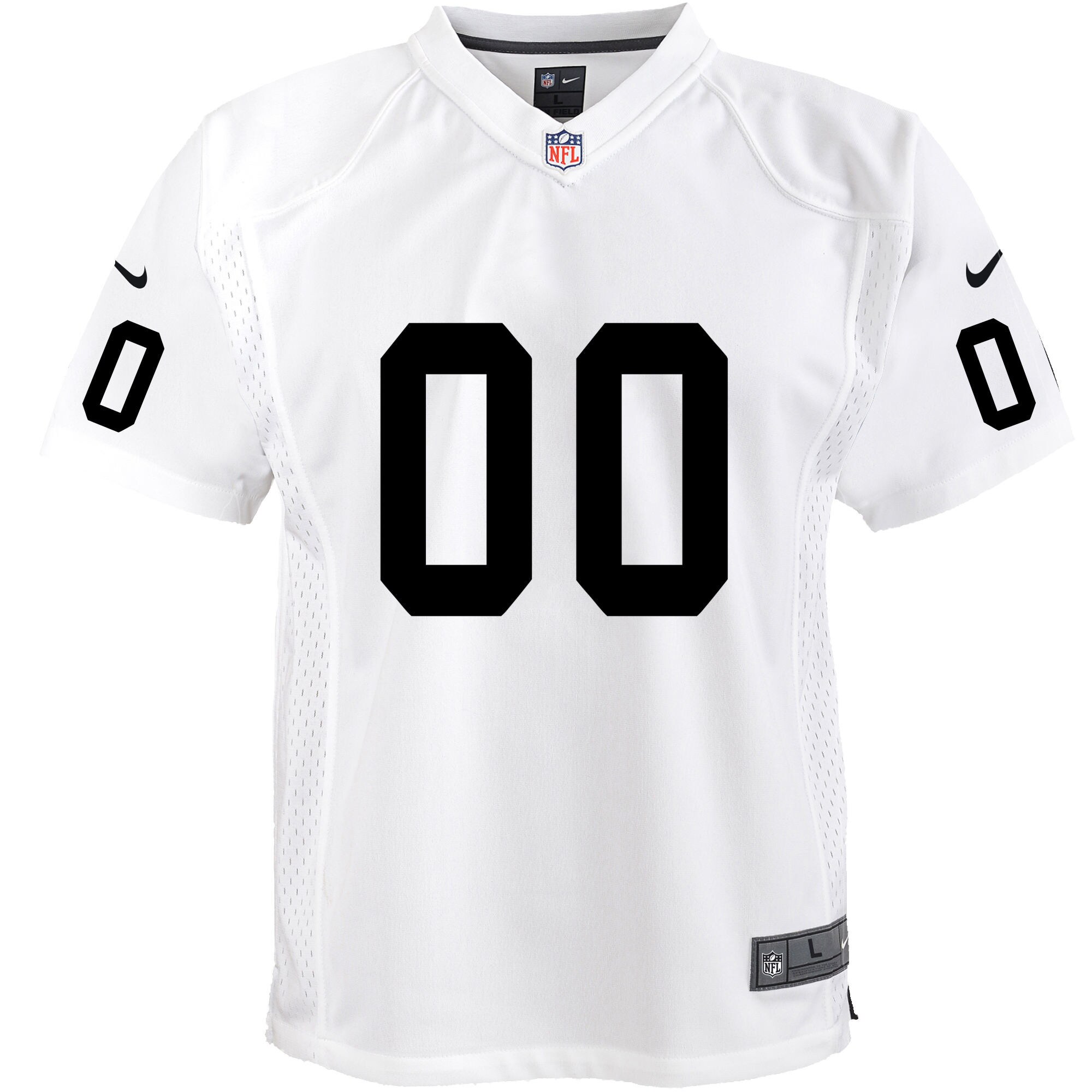 Alternative view of Raiders White Custom Jersey nike design - Nike Raiders White Custom
