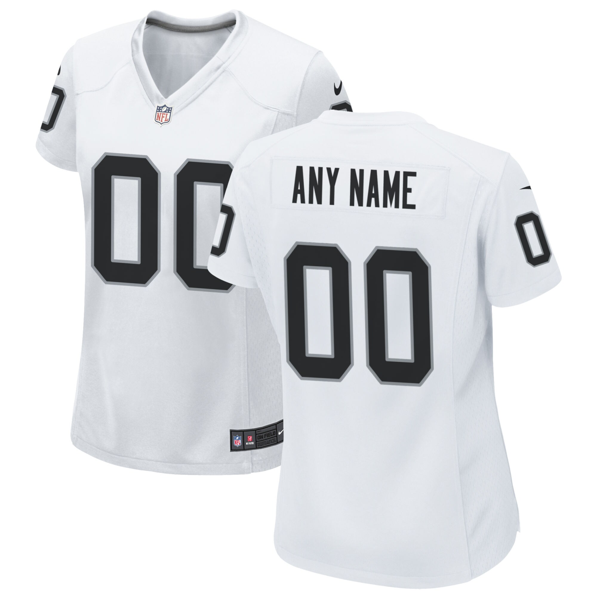 Alternative view of Raiders White Custom Jersey - Nike - Personalized NFL Style
