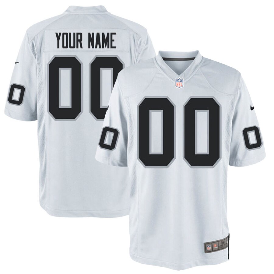 Raiders White Custom Jersey nike - Raiders White Custom Jersey - Nike