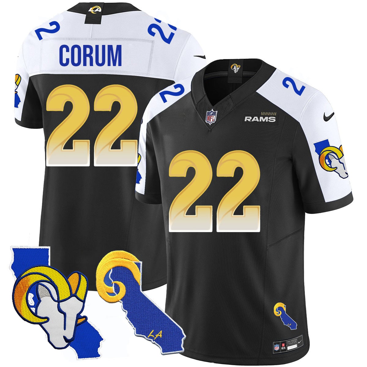 Alternative view of Rams Bennett Black Jersey - Nike Rams Bennett #13 Black Alternate