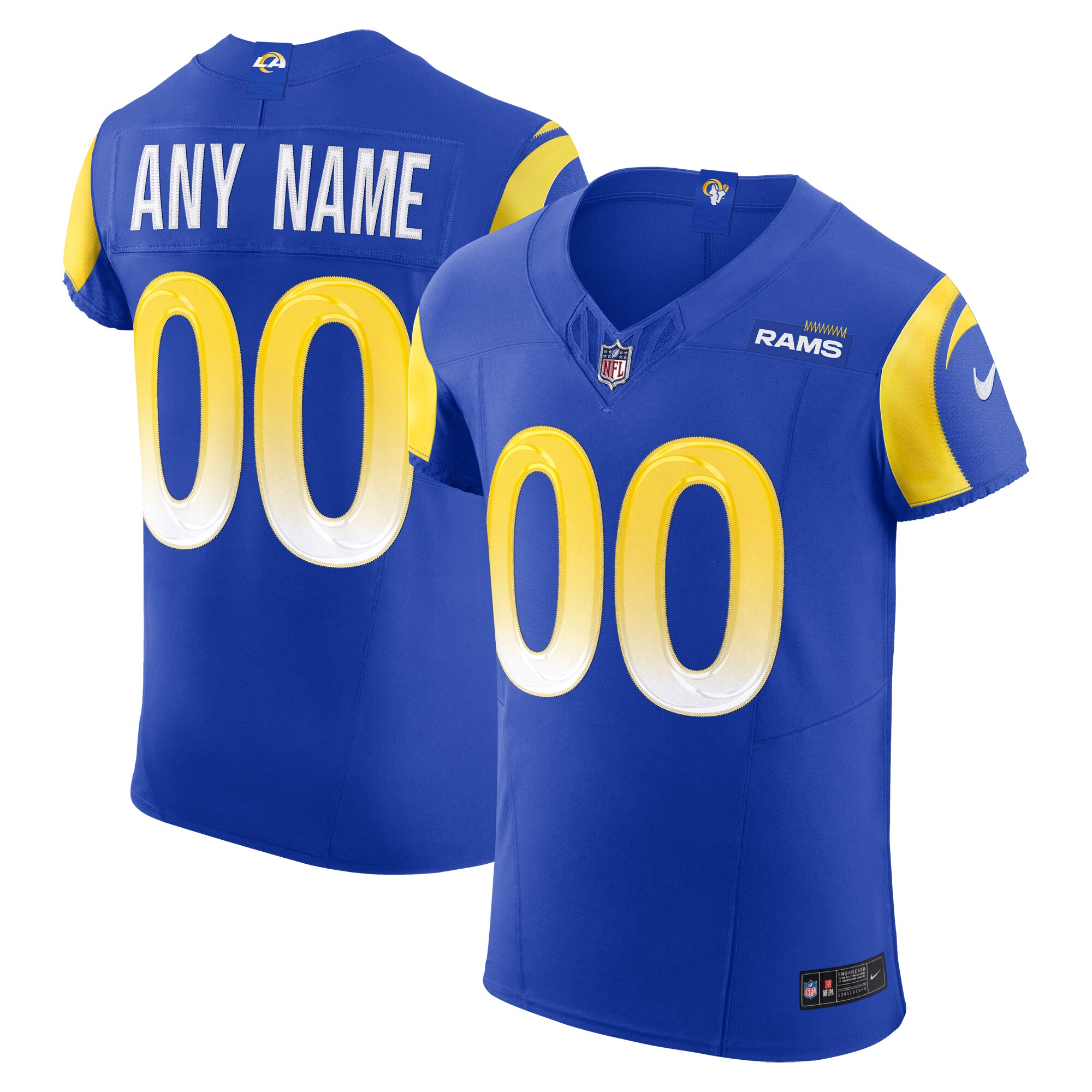 Rams Royal Blue Custom Jersey nike personalize - Nike Rams Royal Blue 2