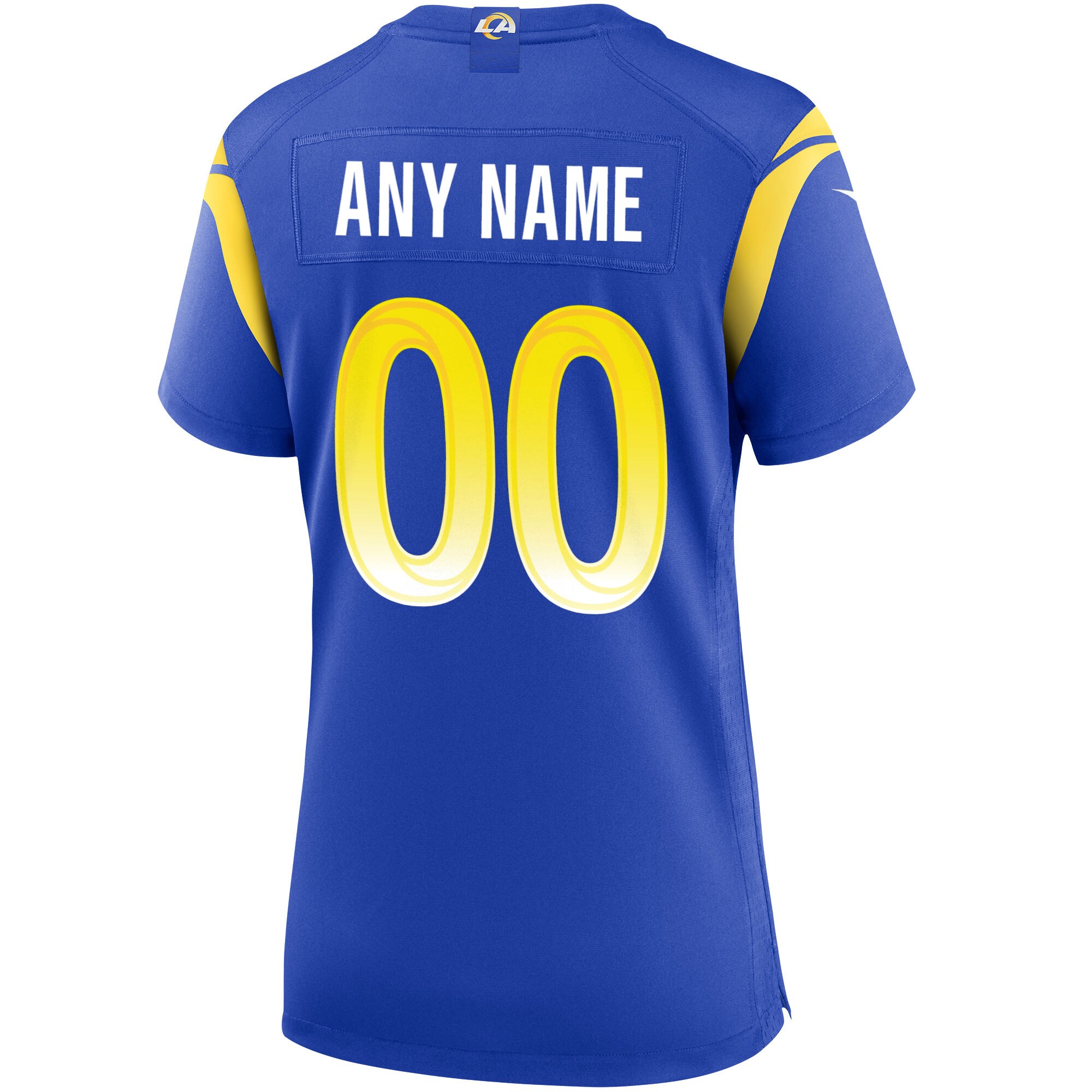 Alternative view of Rams Royal Blue Custom Jersey nike personalize - Nike Rams Royal Blue 3