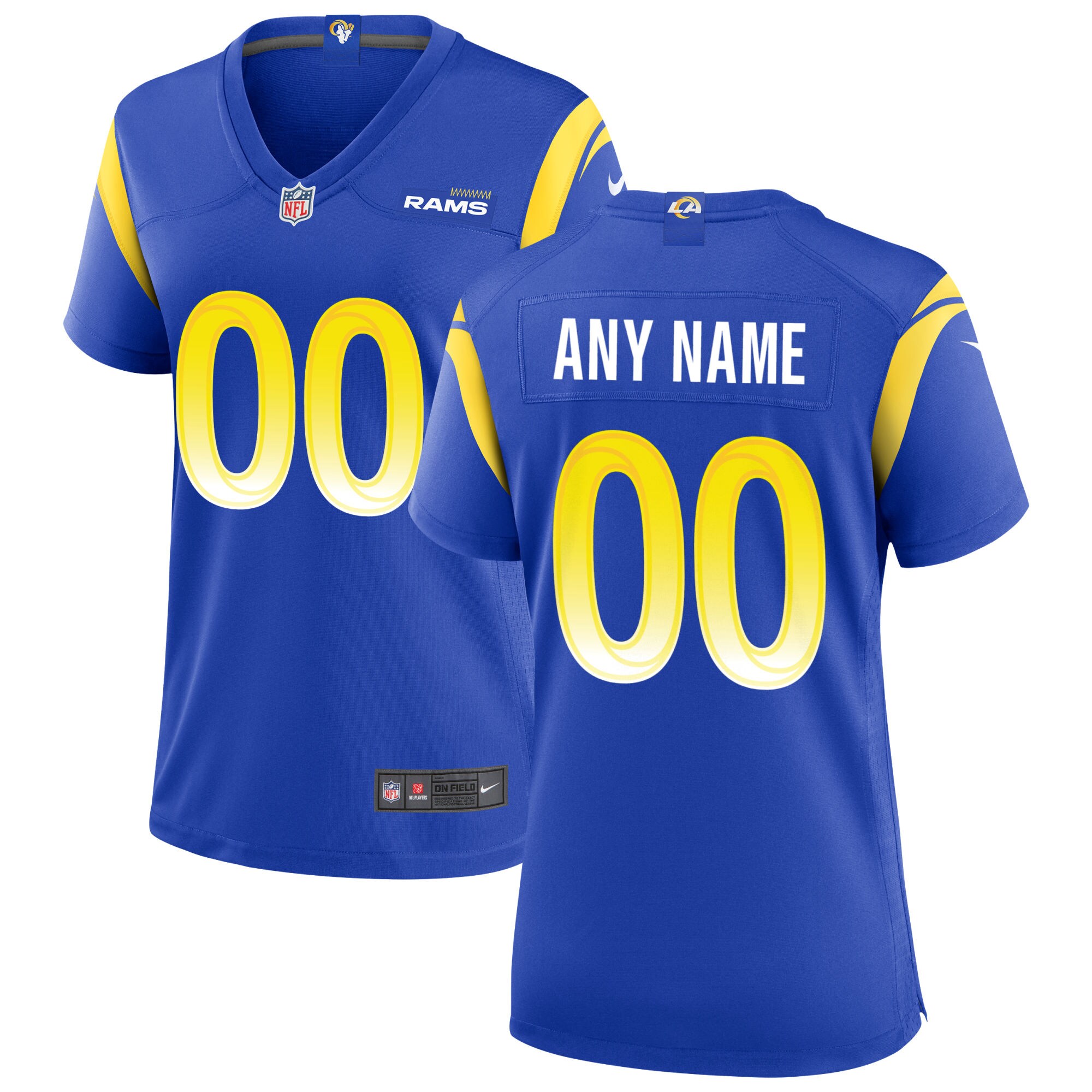 Rams Royal Blue Custom Jersey nike personalize - Nike Rams Royal Blue 3