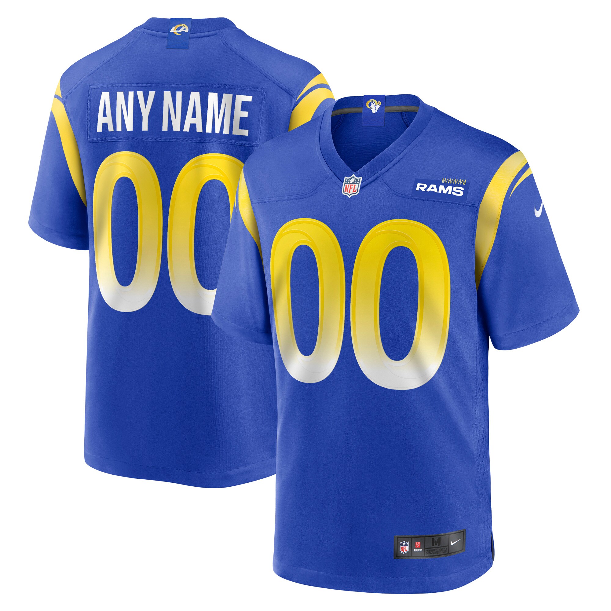Rams Royal Blue Custom Jersey nike personalize - Nike Rams Royal Blue