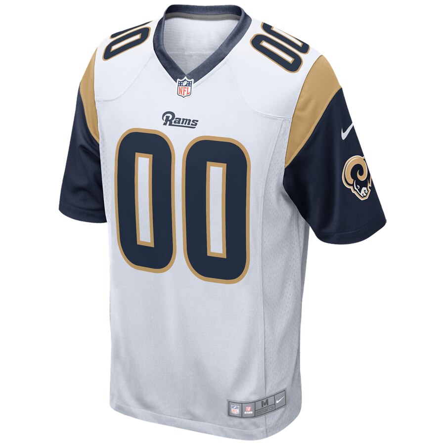 Alternative view of Rams White Navy Custom Jersey - Nike Rams White & Navy Custom Jersey