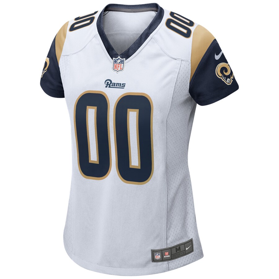Alternative view of Rams Women’s White Custom Jersey - Nike - Navy Trim