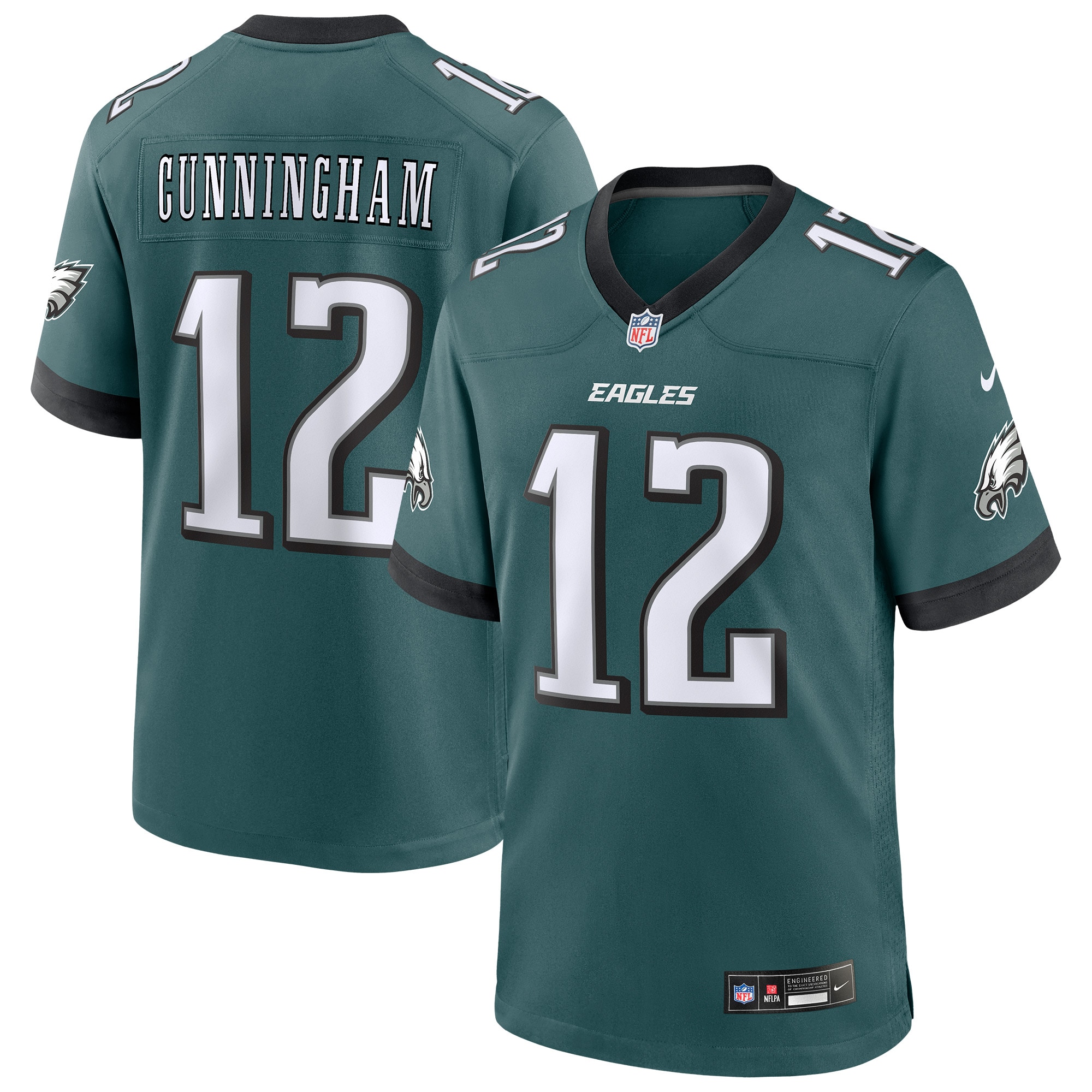 Randall Cunningham Philadelphia Eagles Team Retired Player Game Jersey - Midnight Green