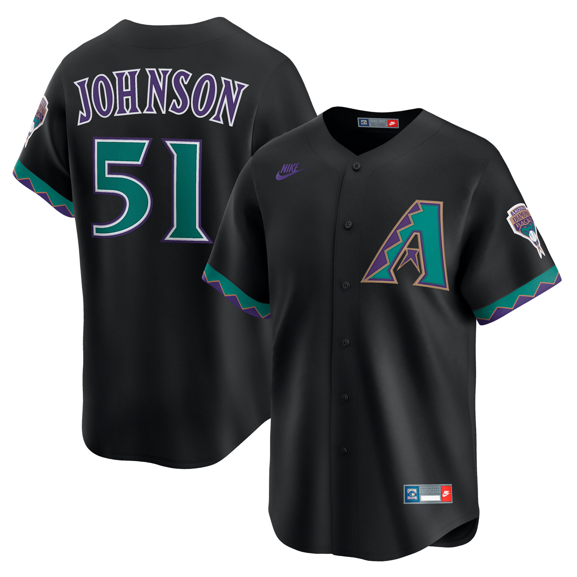 Randy Johnson Arizona Diamondbacks Throwback Cooperstown Collection Limited Jersey