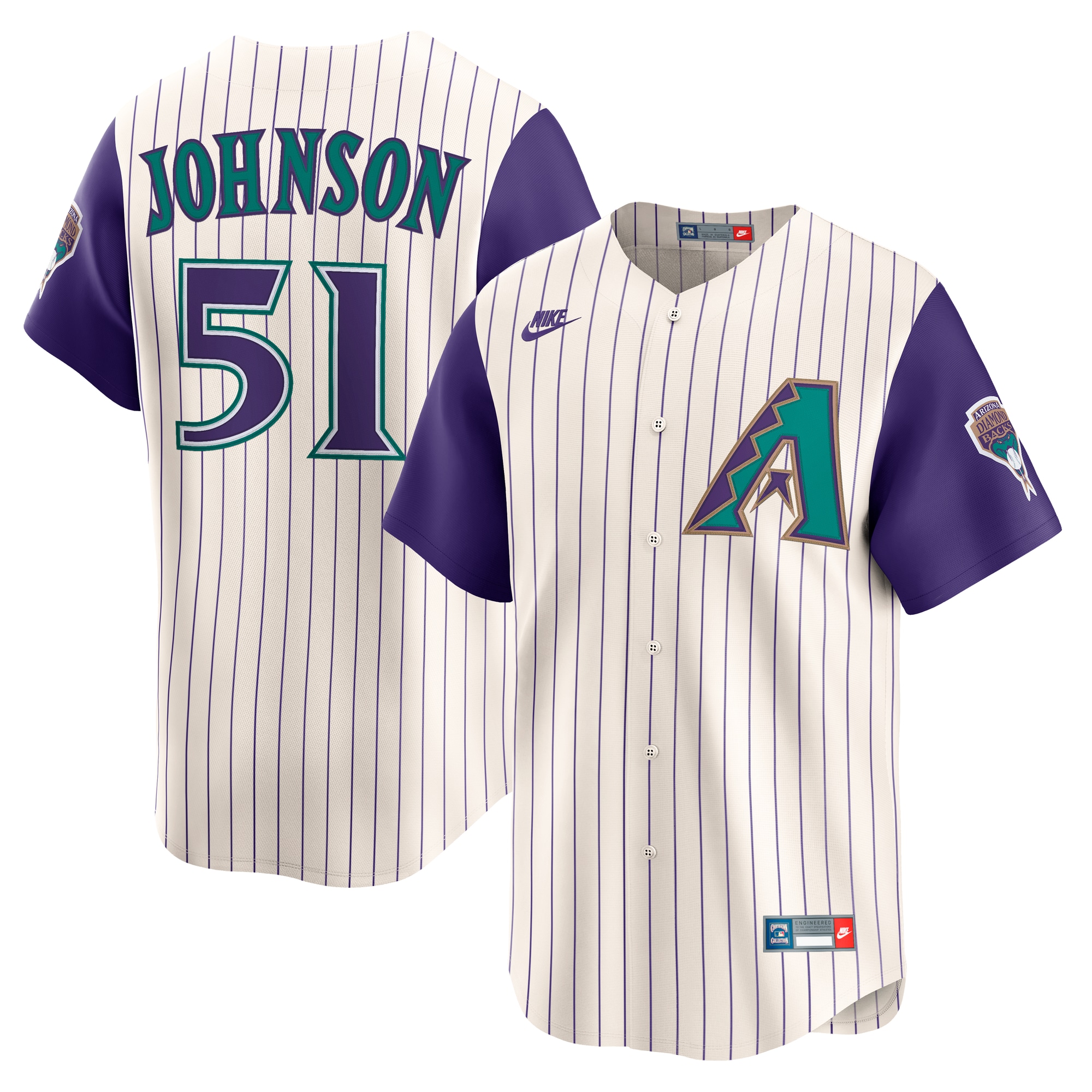 Randy Johnson Arizona Diamondbacks Throwback Cooperstown Collection Limited Jersey
