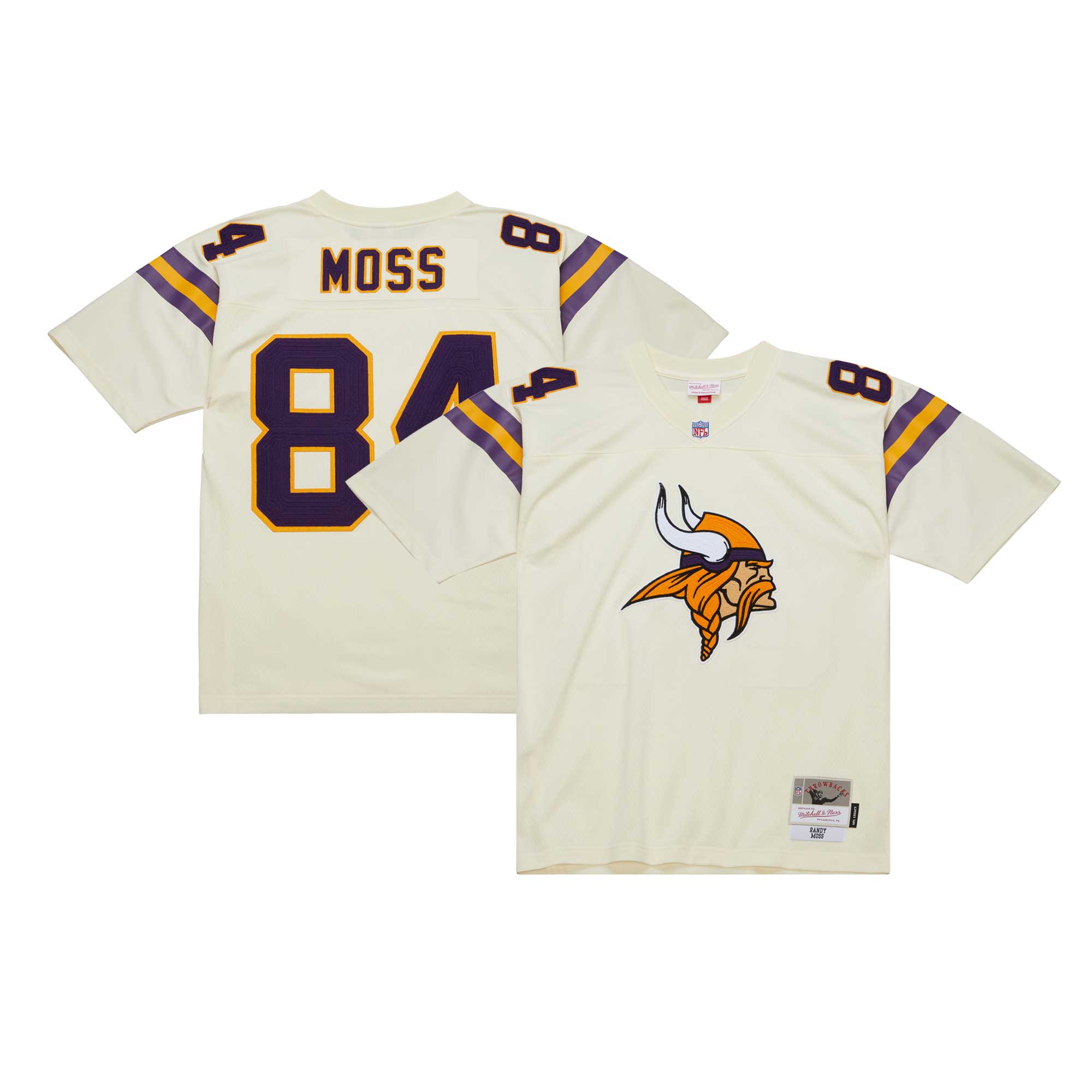 Randy Moss Minnesota Vikings Chainstitch Legacy Jersey - Cream