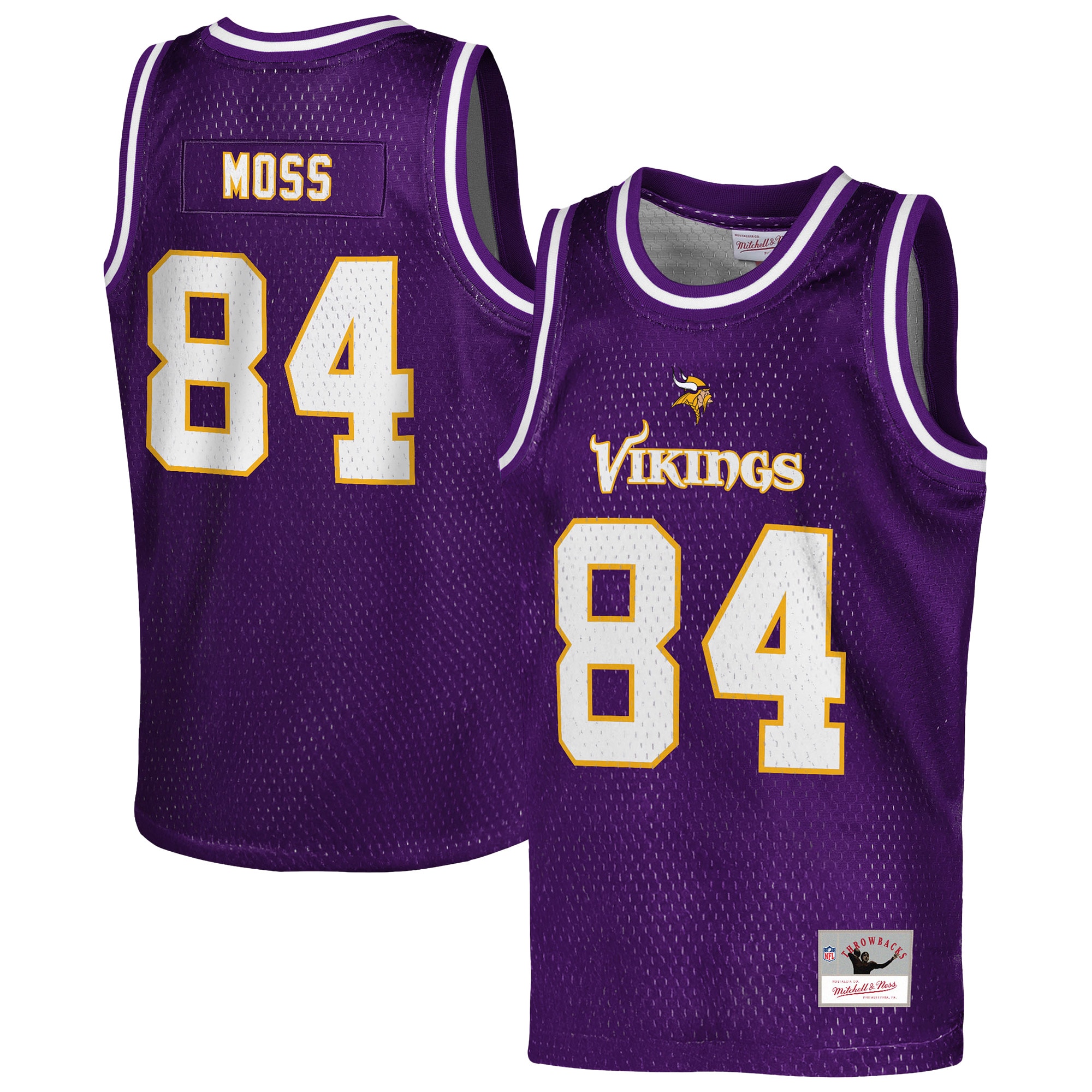 Randy Moss Minnesota Vikings Youth Retired Player Basketball Fashion Jersey - Purple