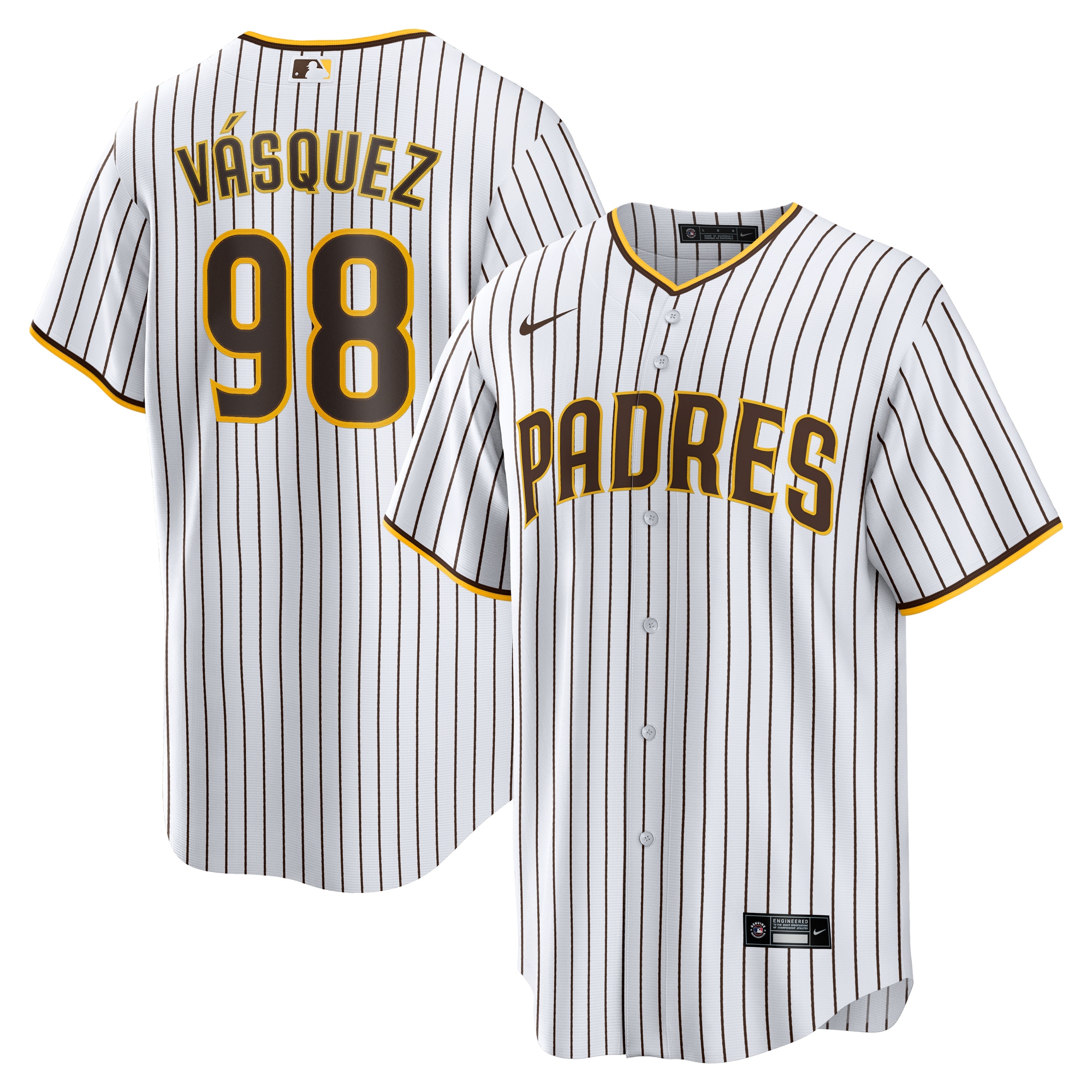 Randy Vasquez San Diego Padres Home Jersey - White