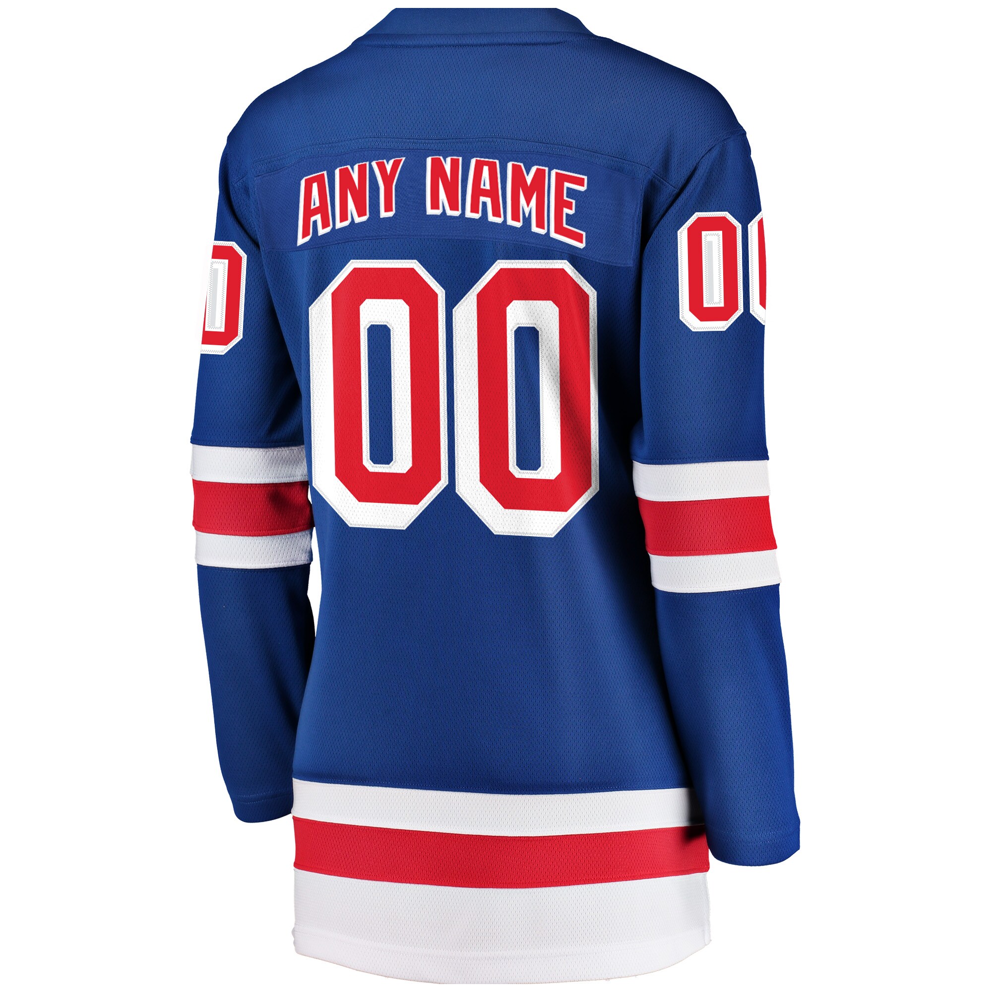 Alternative view of Rangers Blue Custom Jersey - Fanatics - Personalized NHL