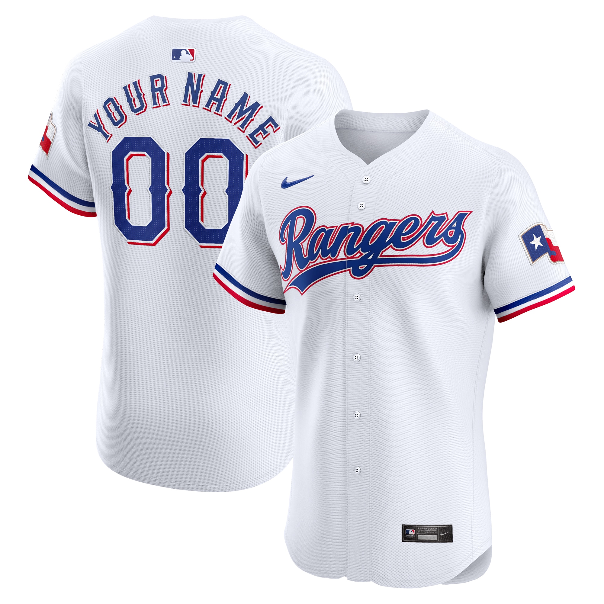 Rangers Custom Jersey White - Nike Rangers Custom Jersey - White