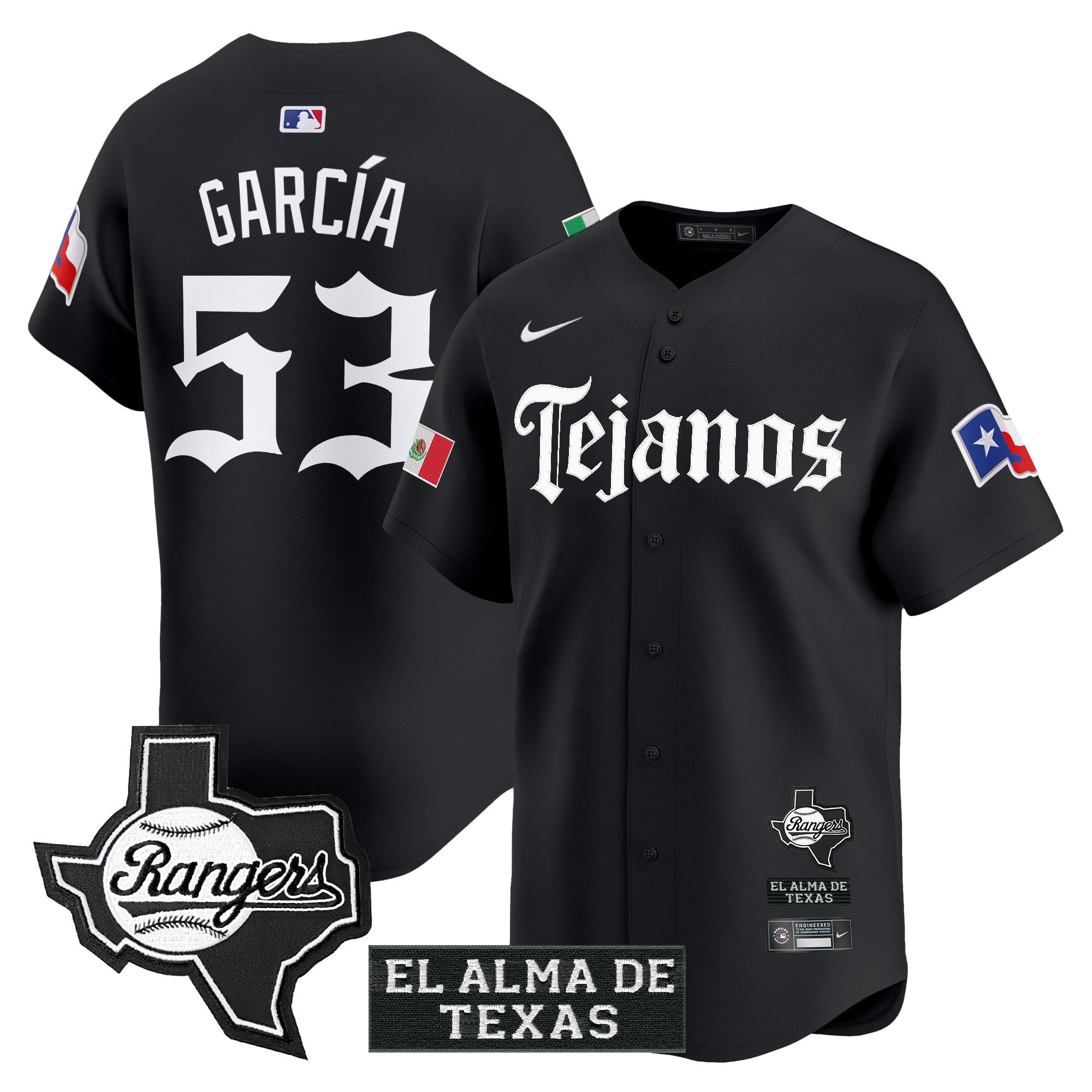 Rangers Garcia Tejanos Jersey - Nike - Black Limited Edition
