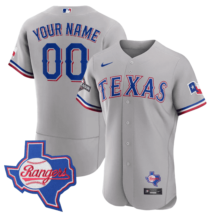 Rangers Gray Road Jersey - Nike - Custom Name & Number