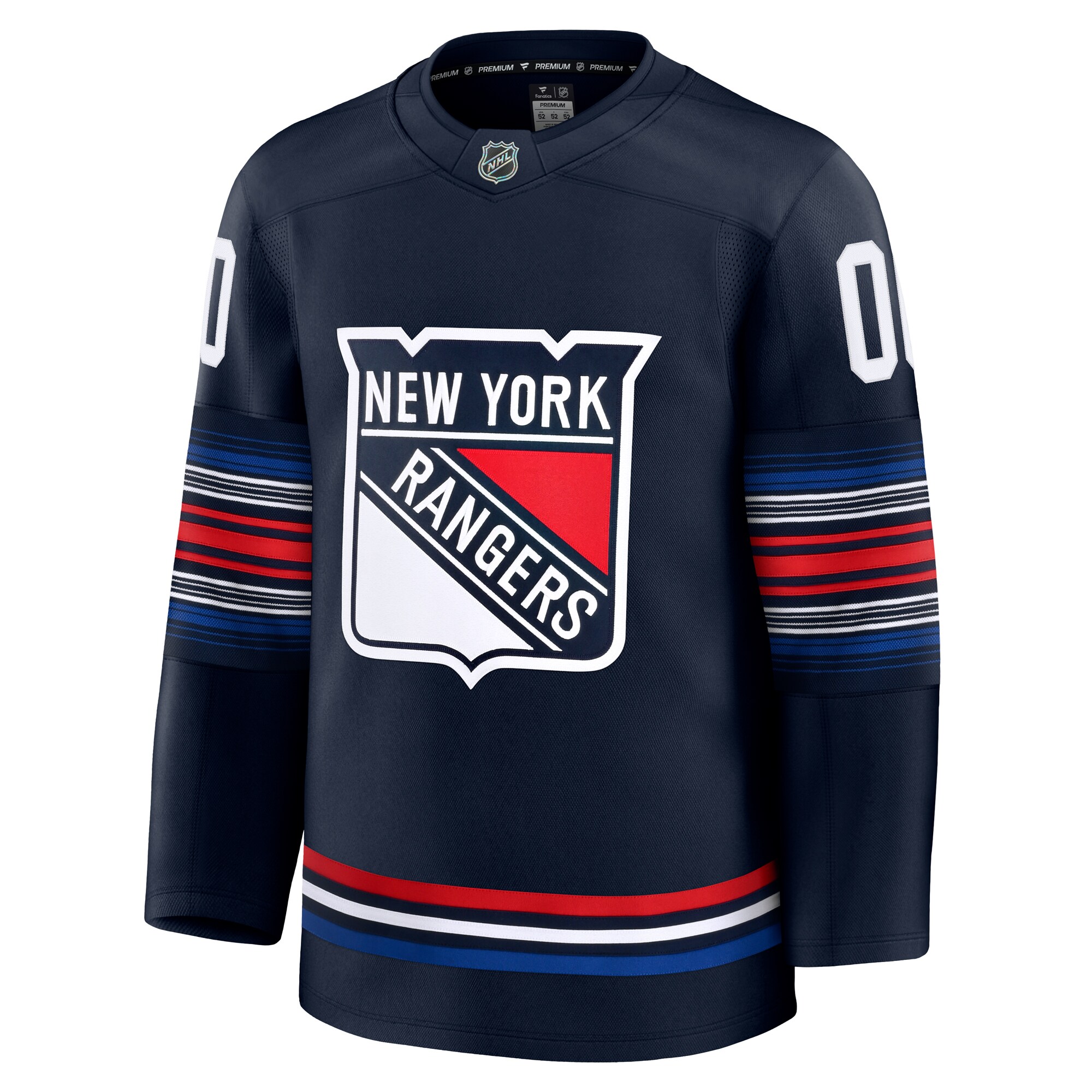 Alternative view of Rangers Navy Blue Custom Jersey - Fanatics - NHL Style