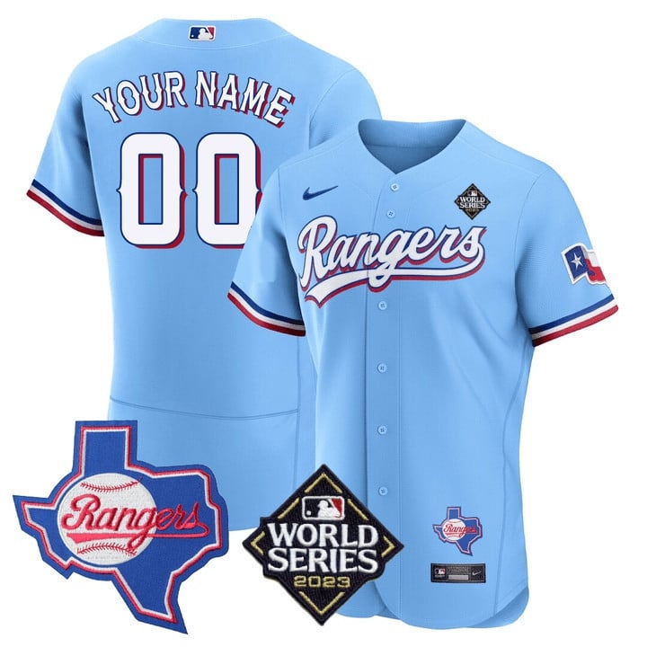 Alternative view of Rangers World Series Jersey - Nike - Custom White 2023 Edition
