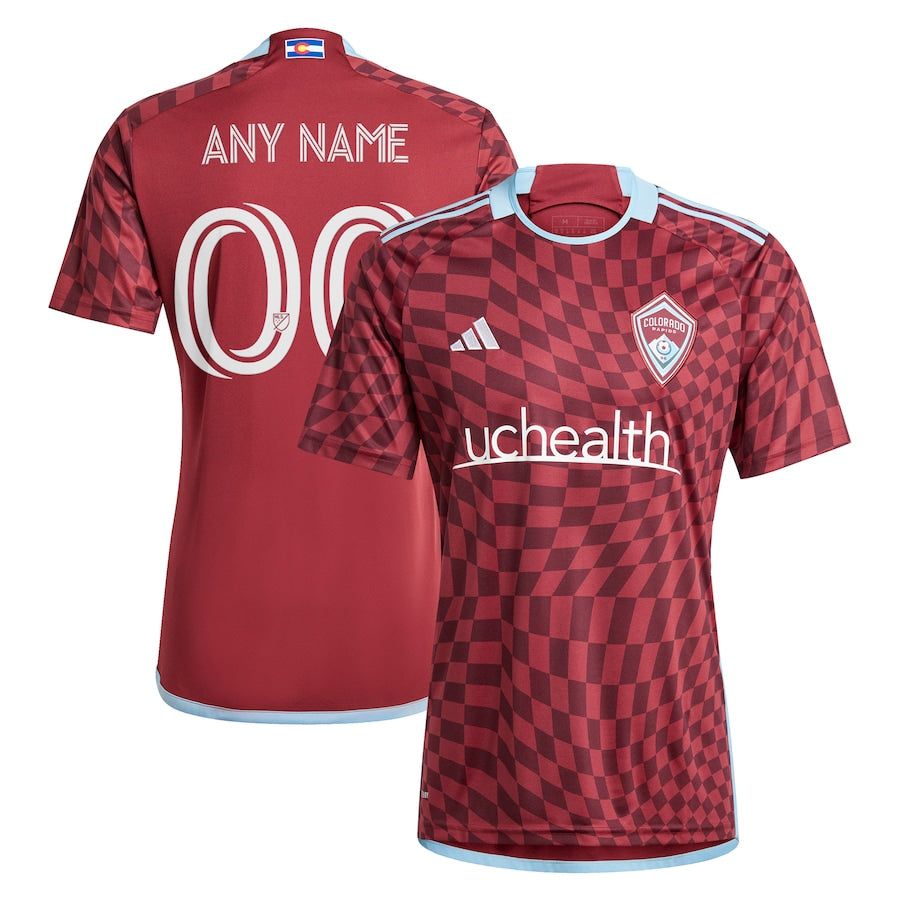 Rapids Maroon Checkered Jersey - Adidas Colorado Rapids Home Jersey