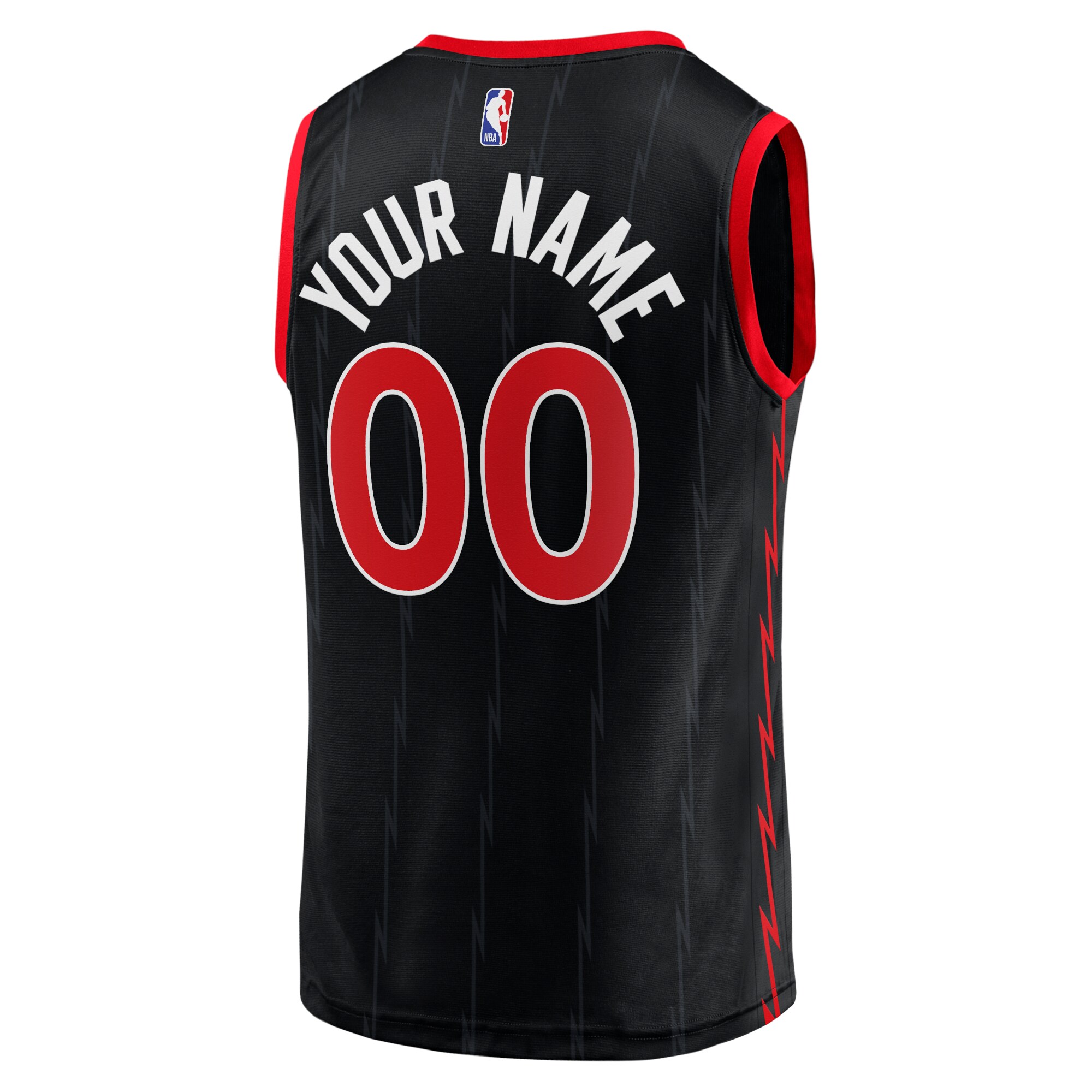 Alternative view of Raptors Black Custom Jersey - Fanatics - Lightning Edition