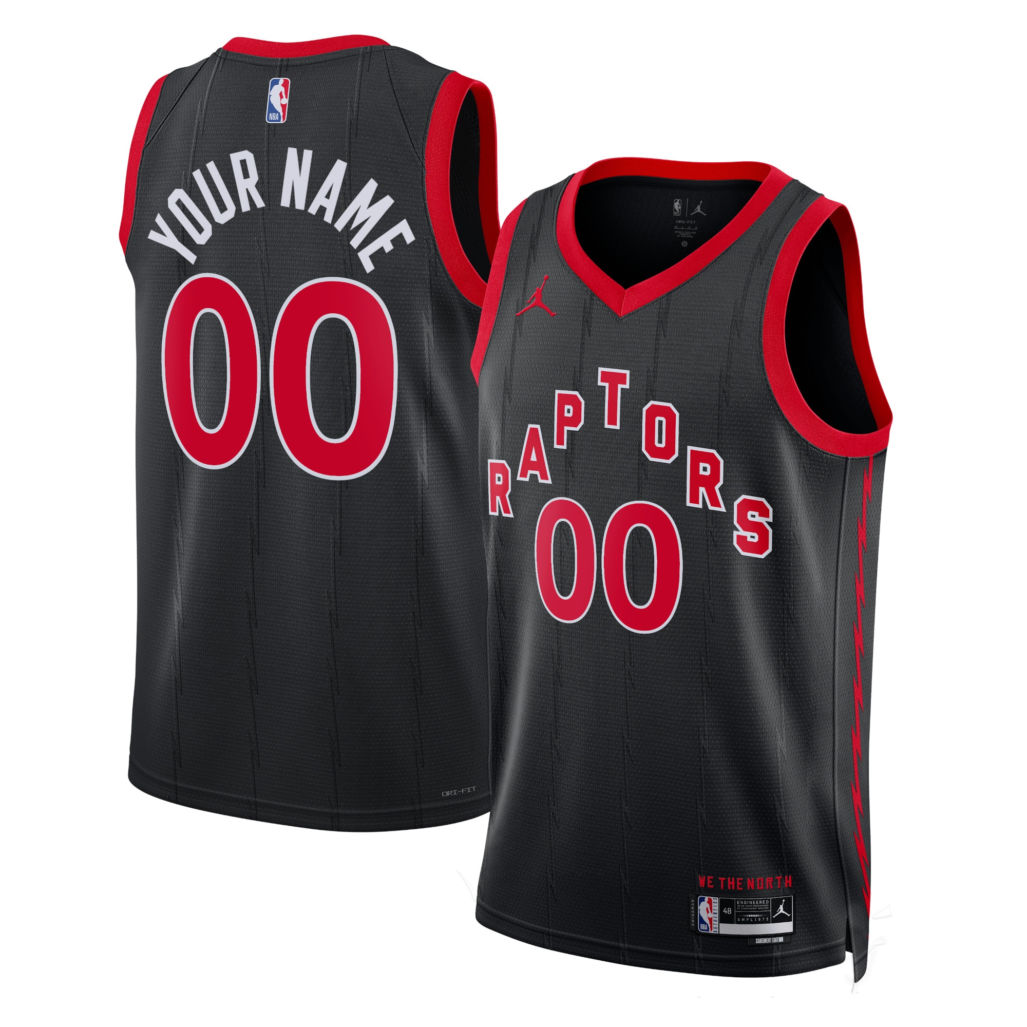 Raptors Custom Black Jersey - Nike - Statement Edition