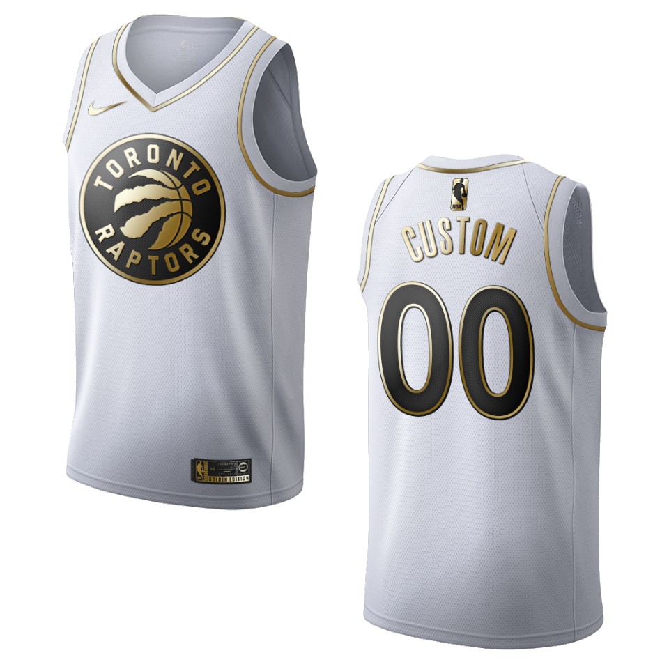 Raptors Custom White Jersey - Nike - Golden Edition
