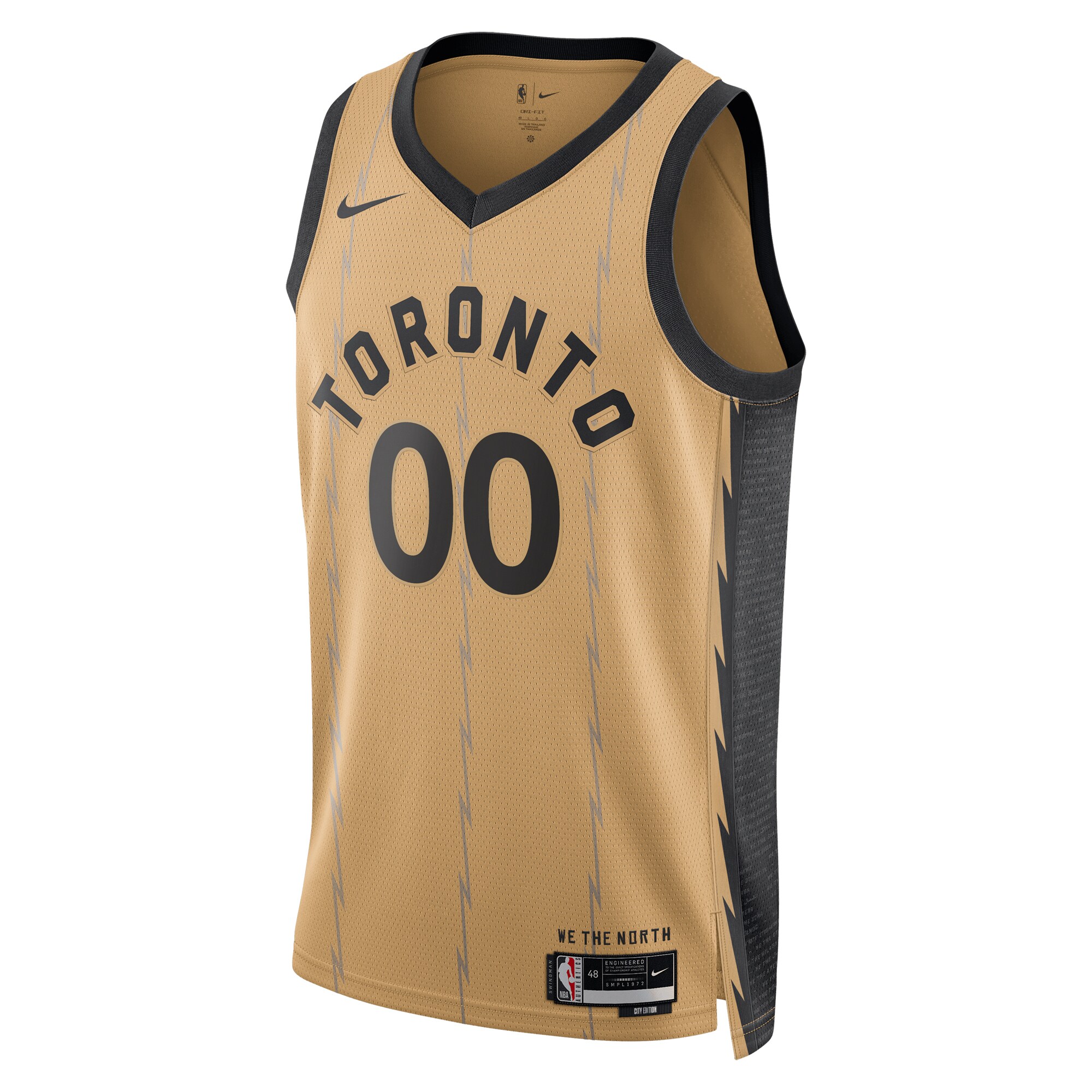 Alternative view of Raptors Gold Custom Jersey - Nike - City Edition