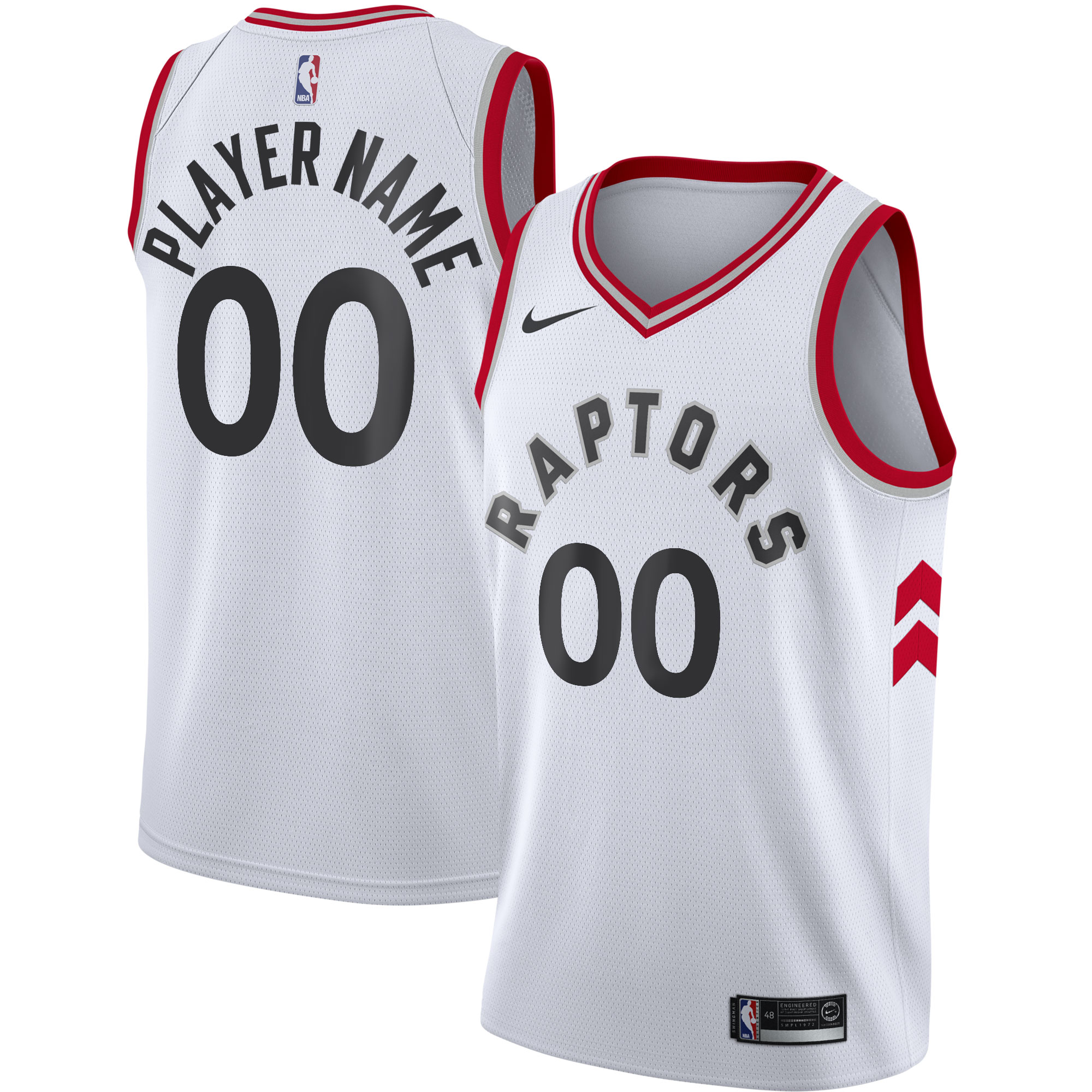 Raptors White Association Jersey - Nike - Custom Name & Number
