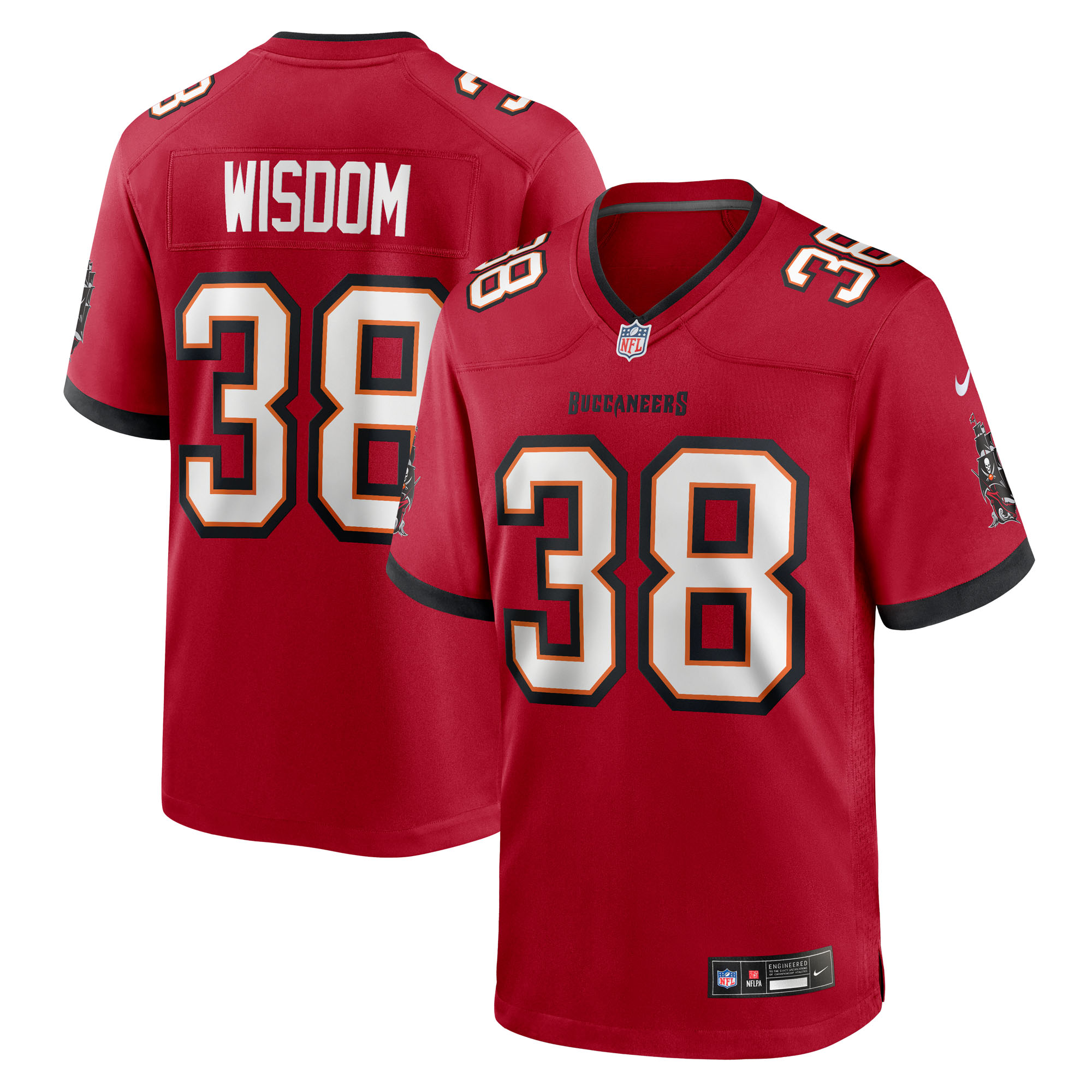 Rashad Wisdom Tampa Bay Buccaneers Team Game Jersey - Red