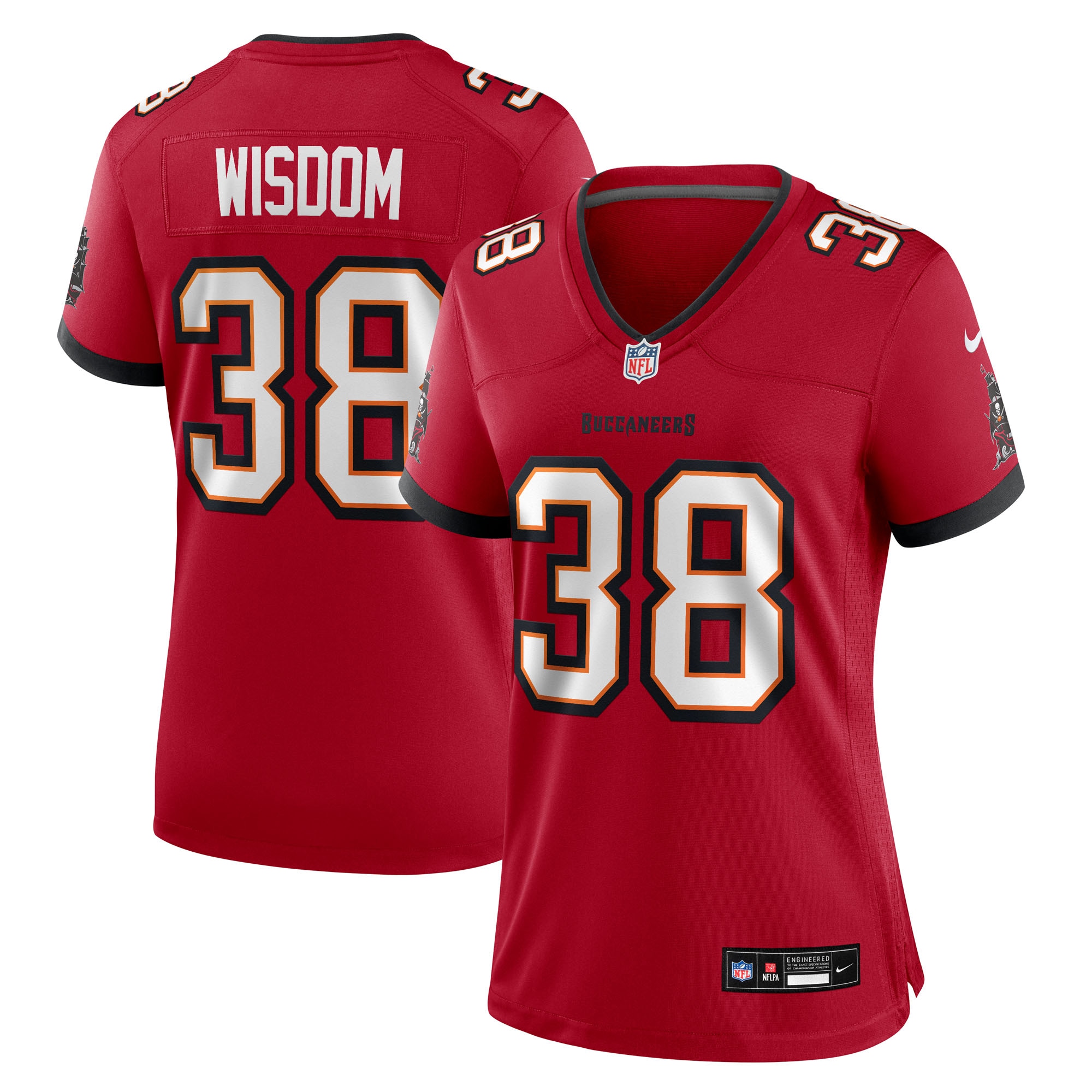 Rashad Wisdom Tampa Bay Buccaneers Women's Team Game Jersey - Red