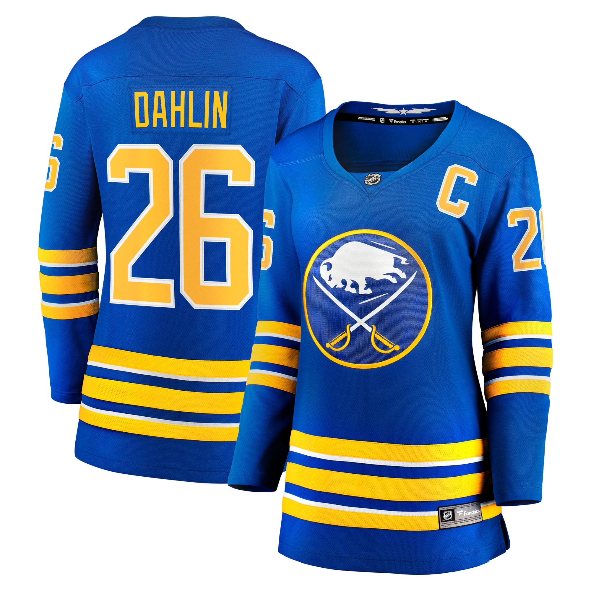 Rasmus Dahlin Buffalo Sabres Fanatics Women's Home Captain Patch Breakaway Jersey - Royal