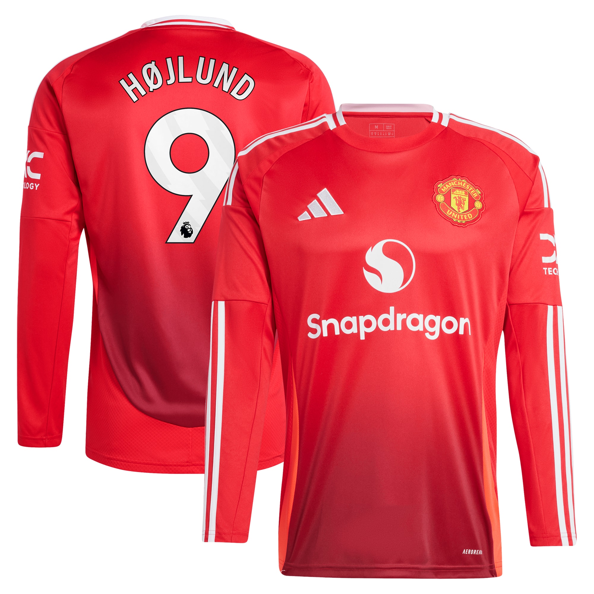 Rasmus Højlund Manchester United 2024/25 Home Long Sleeve Player Jersey