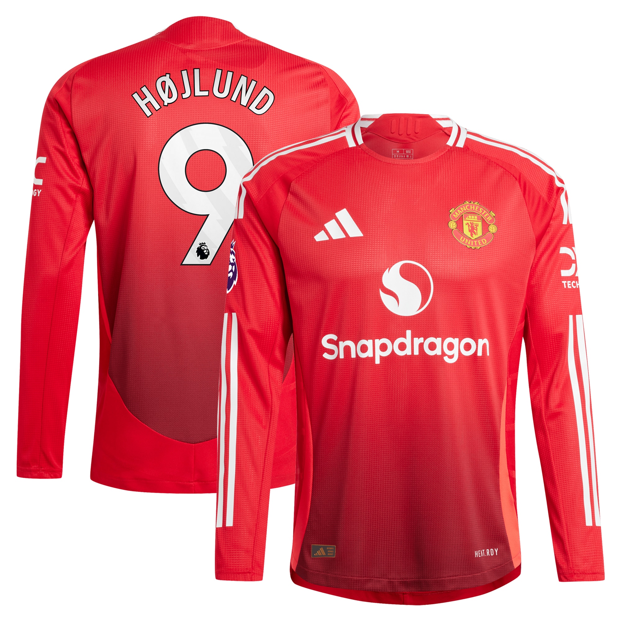 Rasmus Højlund Manchester United 2024/25 Home Long Sleeve Player Jersey - Red