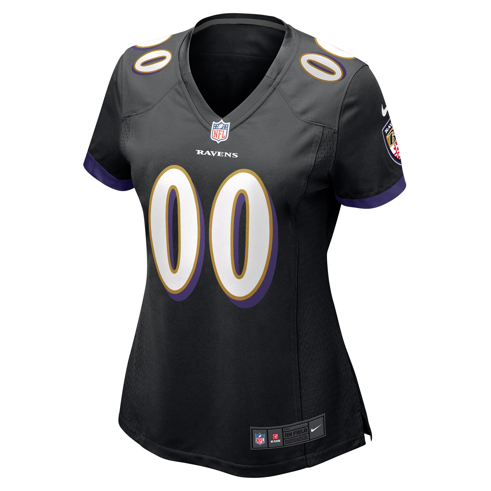 Alternative view of Ravens Black Women’s Custom Jersey - Nike - Personalized NFL Style