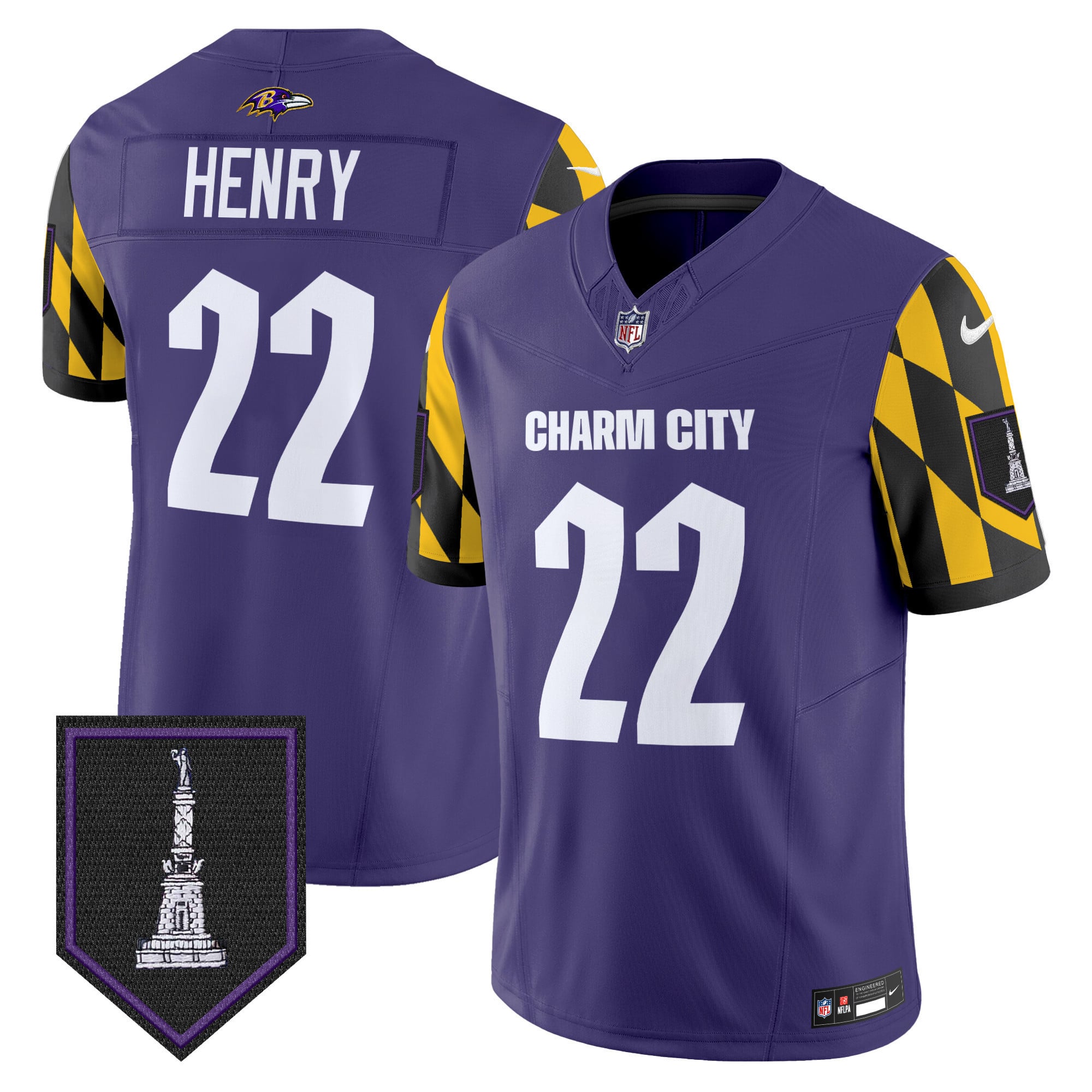 Ravens Charm City Jersey - Nike - Purple & Gold