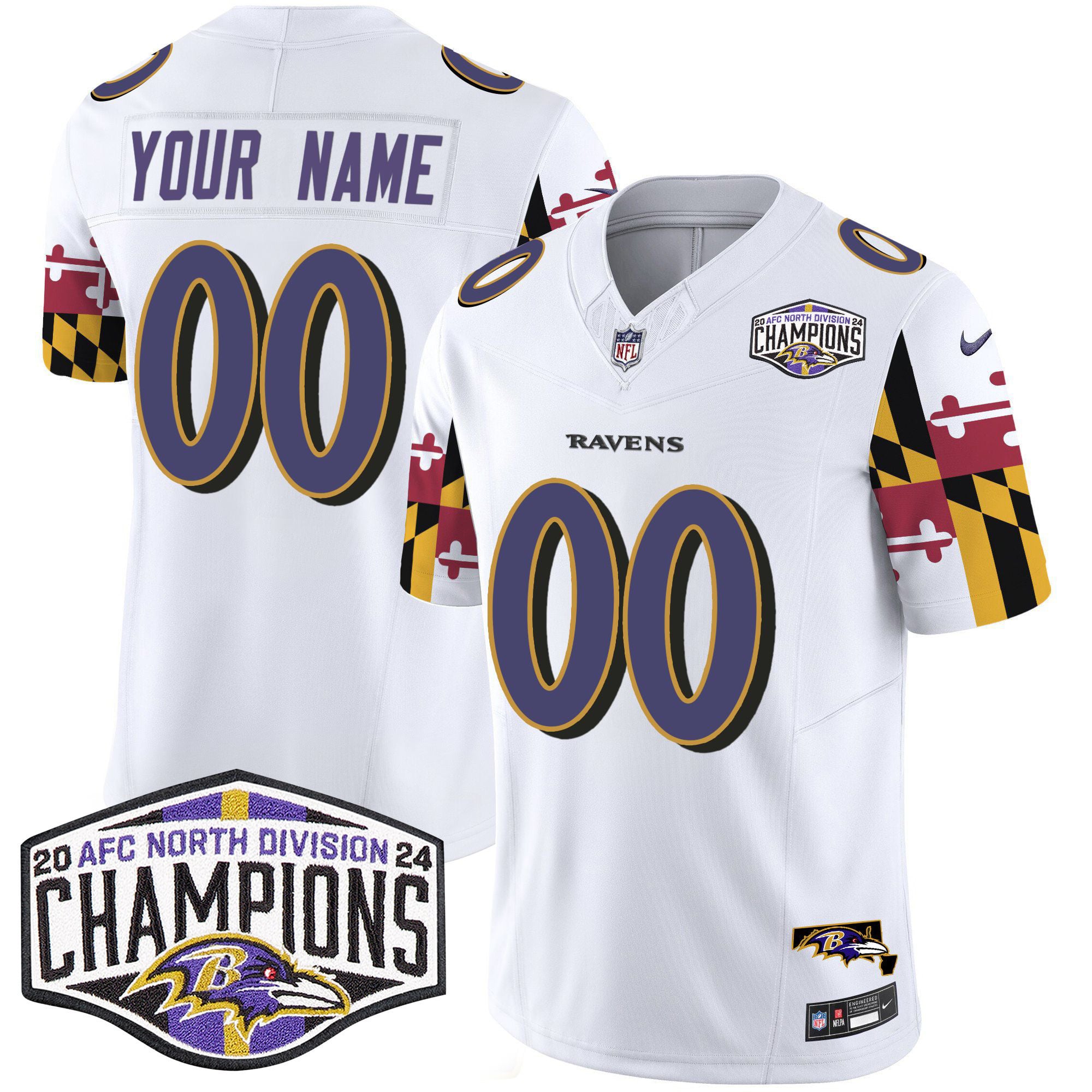Alternative view of Ravens Custom Purple Jersey - Nike - Personalize Your Style!