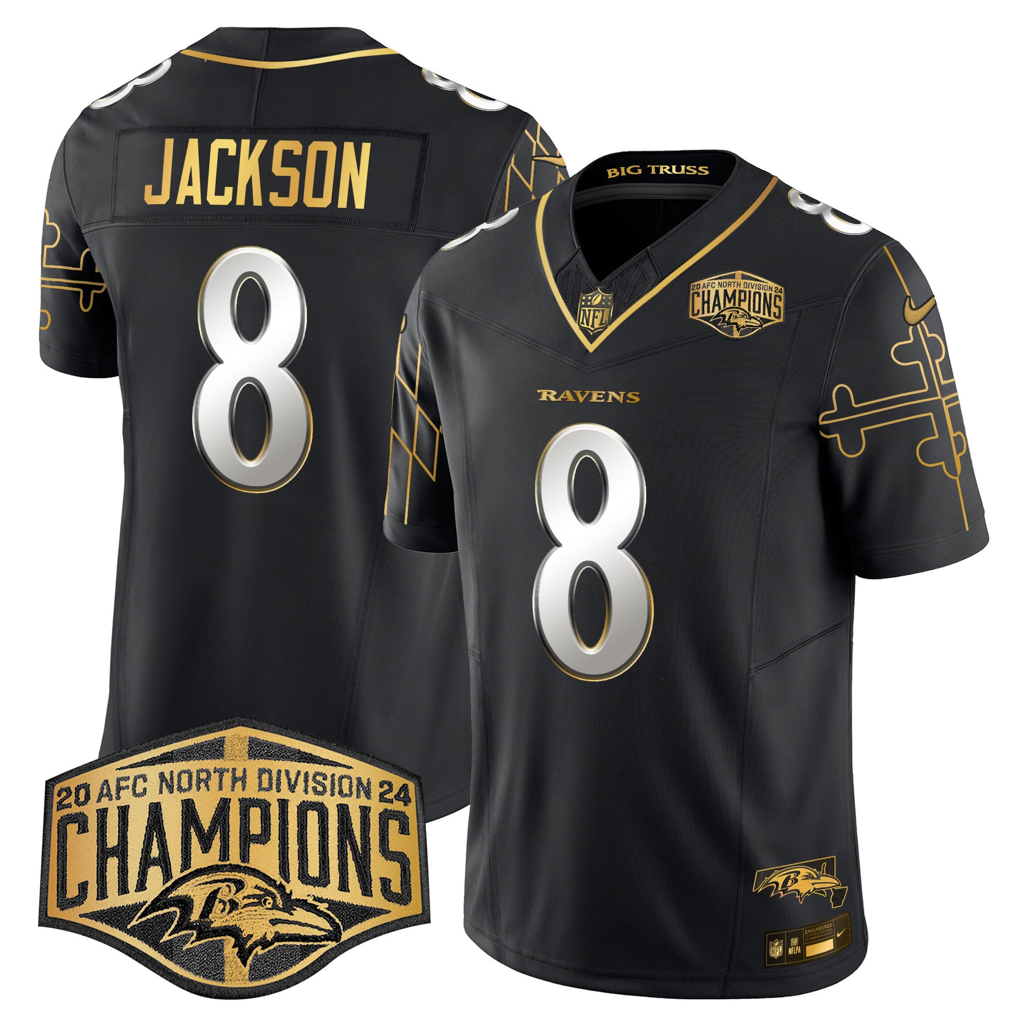 Alternative view of Ravens Henry #22 Jersey nike - Nike Ravens Henry #22 Black Jersey