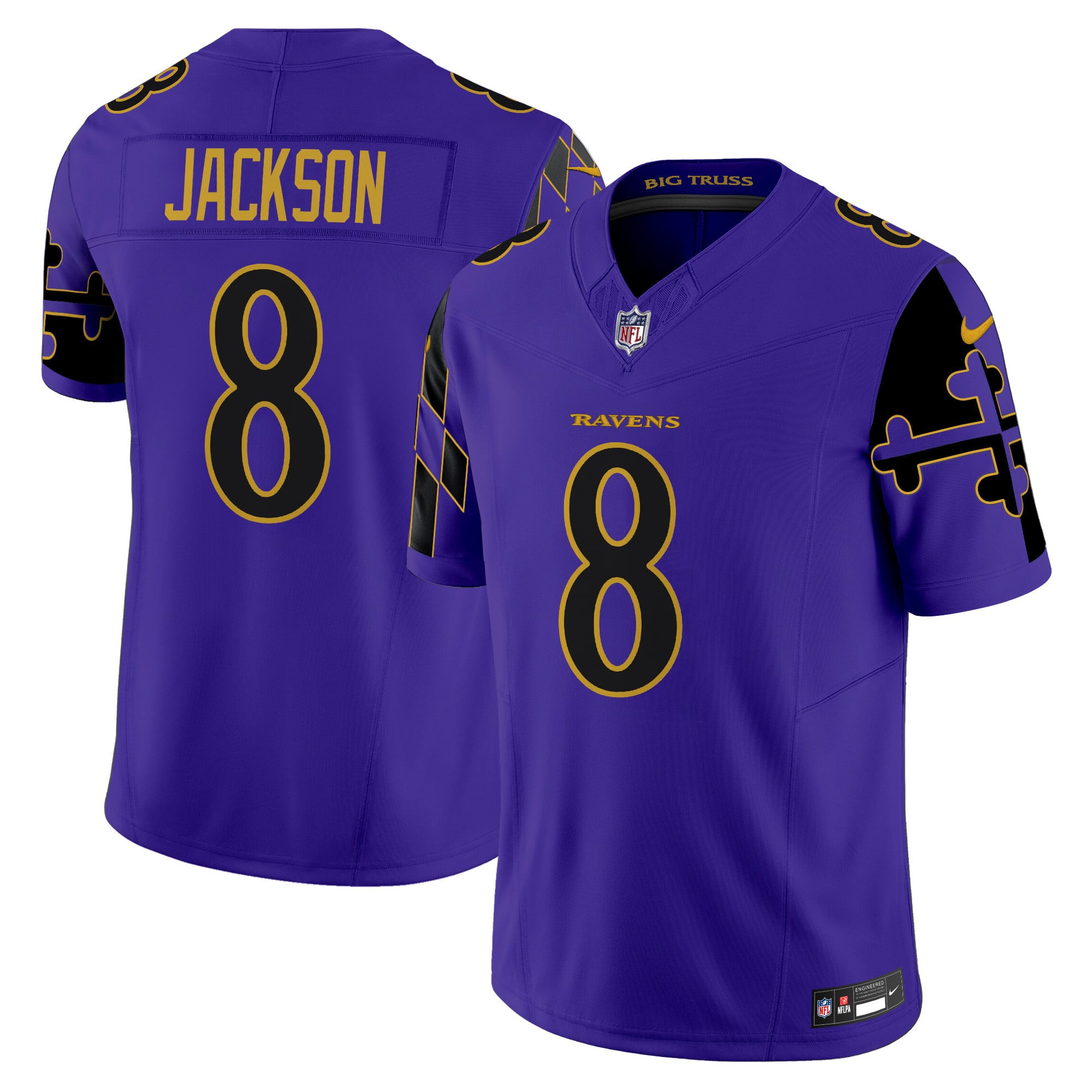 Alternative view of Ravens Henry #22 Jersey - Nike Ravens Henry #22 Purple Jersey