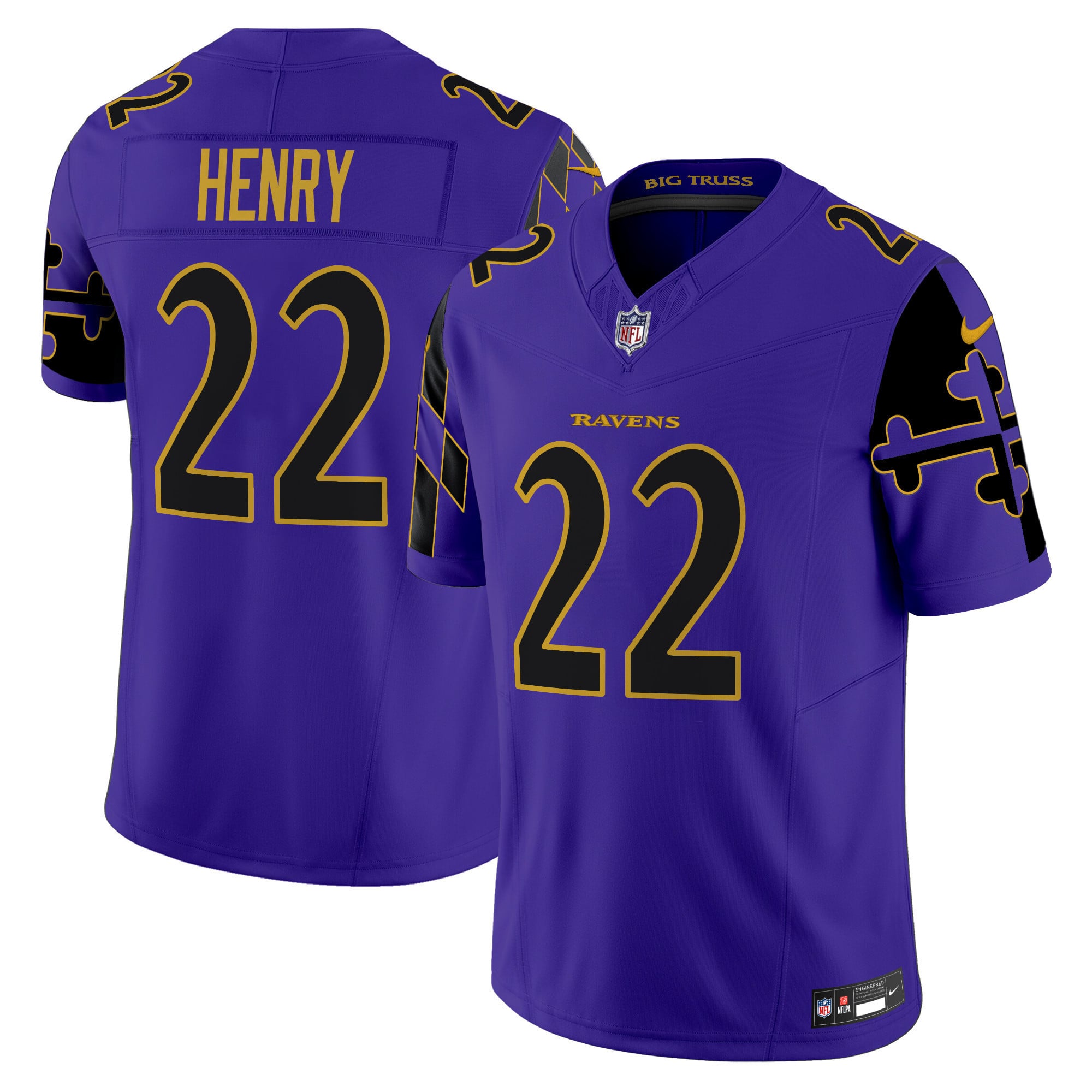Ravens Henry #22 Jersey - Nike Ravens Henry #22 Purple Jersey